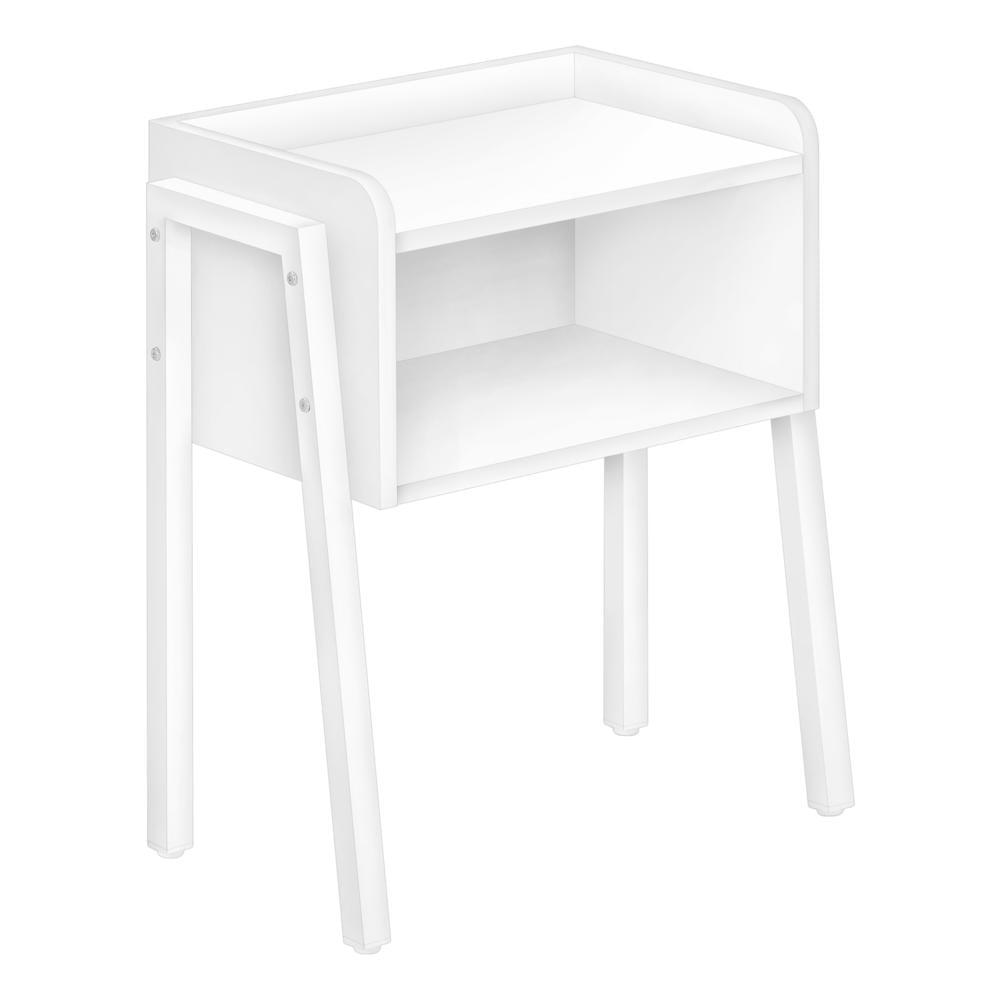 Monarch Specialties Accent Table, Side, End, Nightstand, Lamp, Living Room, Bedroom, White Laminate