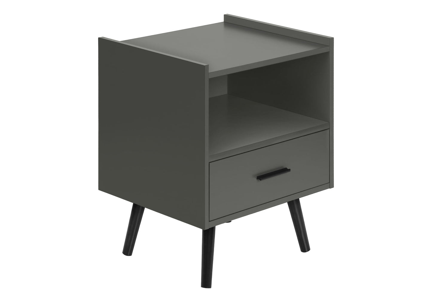 Accent Table - Side - End - Nightstand - Bedroom - Living Room - Gray Laminate