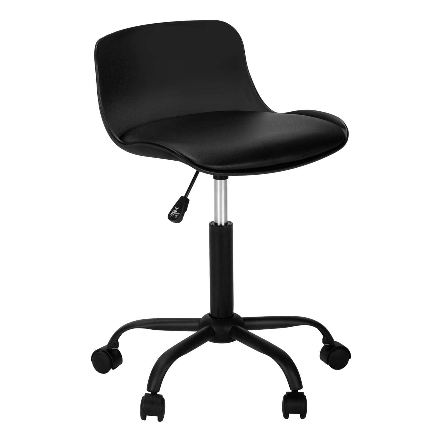 Monarch Specialties Office Chair, Swivel, Ergonomic, Work, Juvenile, Black Leather Look