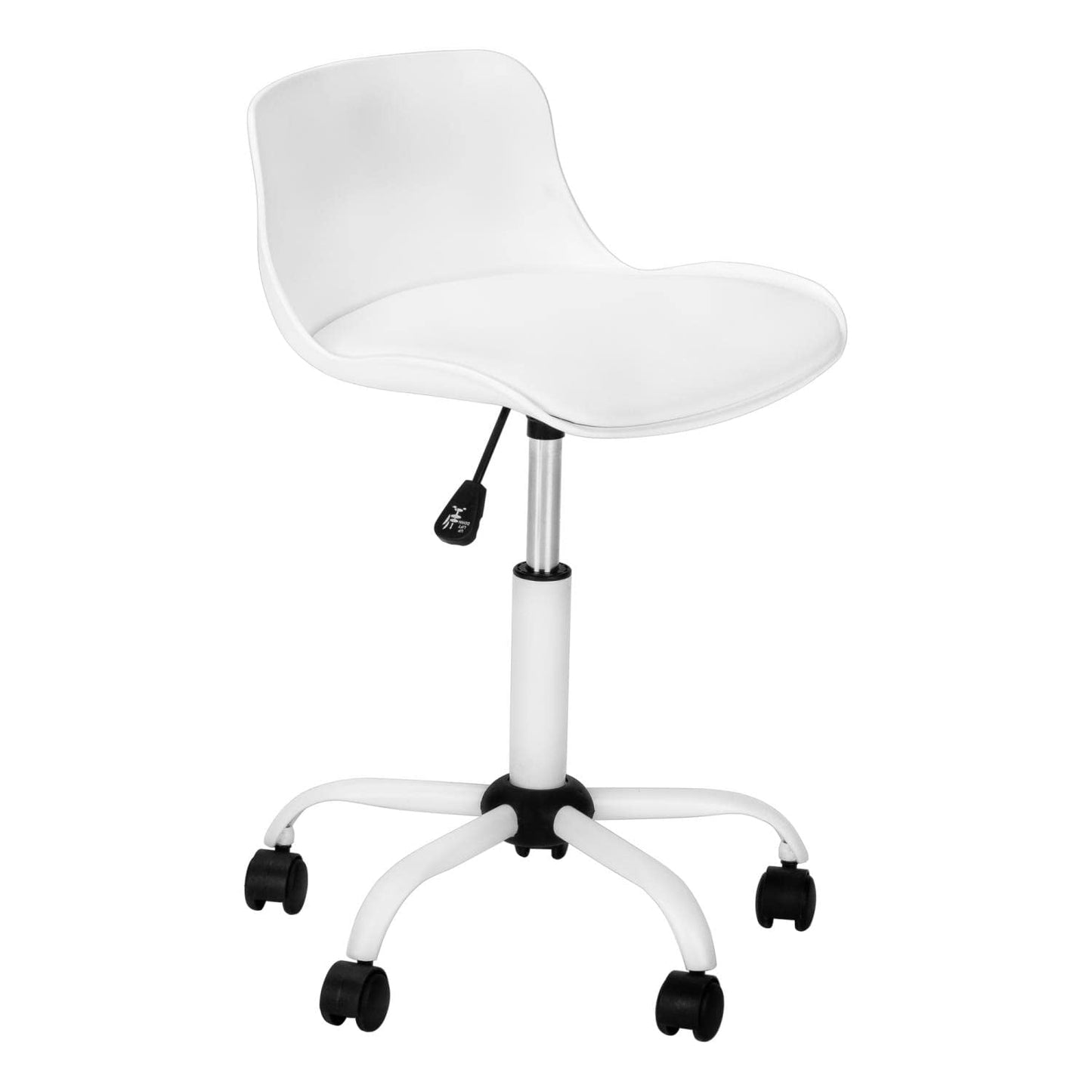 Monarch Specialties Office Chair, Swivel, Ergonomic, Work, Juvenile, White Leather Look