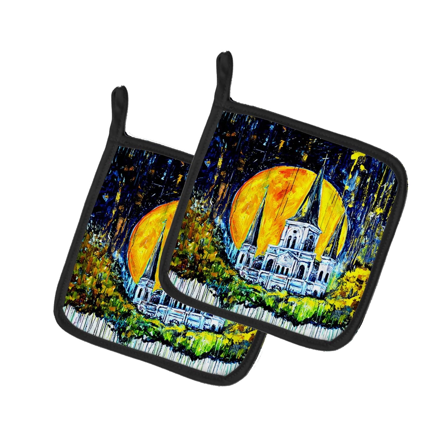 Moonlight Shadows Pair of Pot Holders