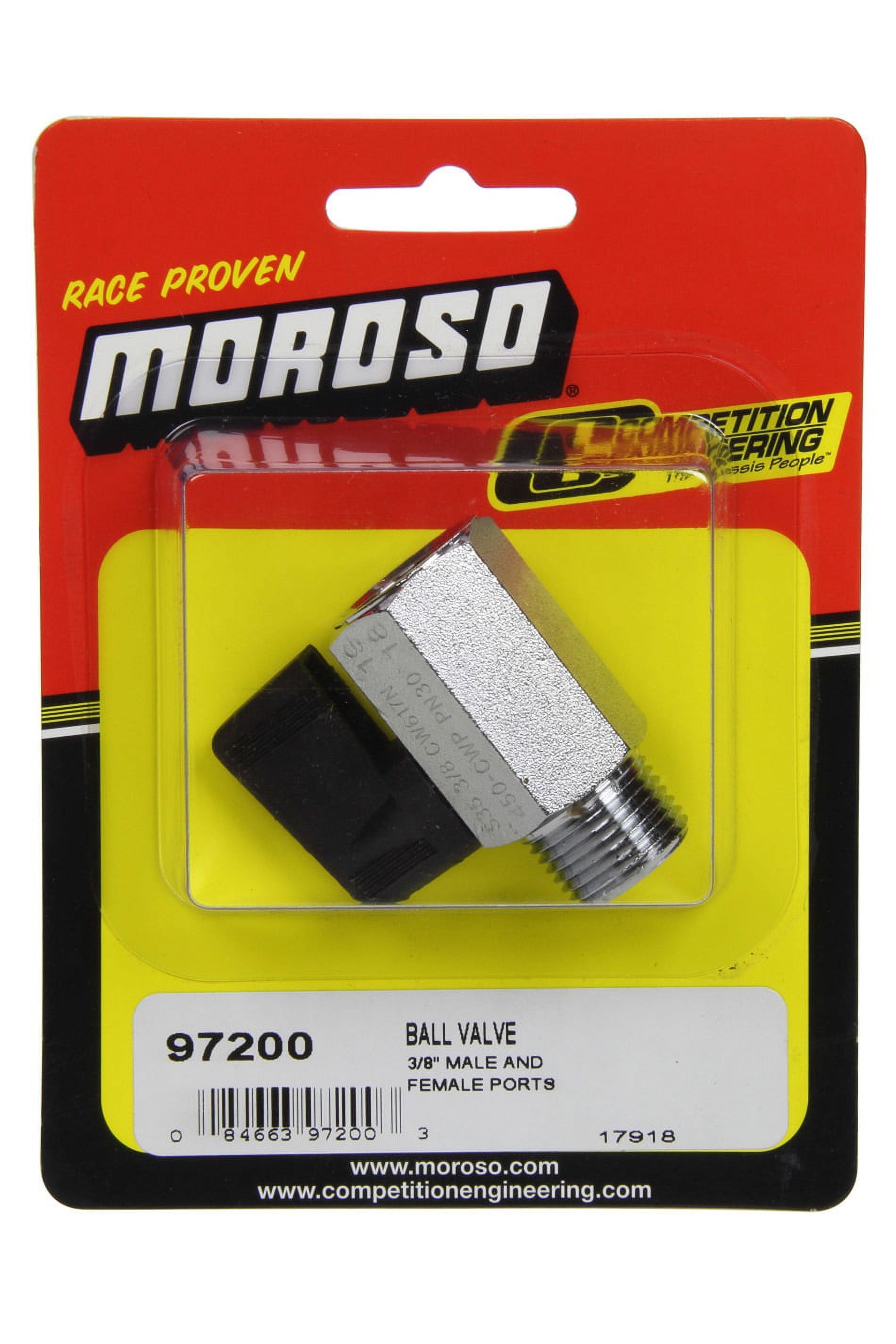 Moroso 97200 Universal Ball Drain Valve, 3/8" NPT Male x 3/8" NPT Female