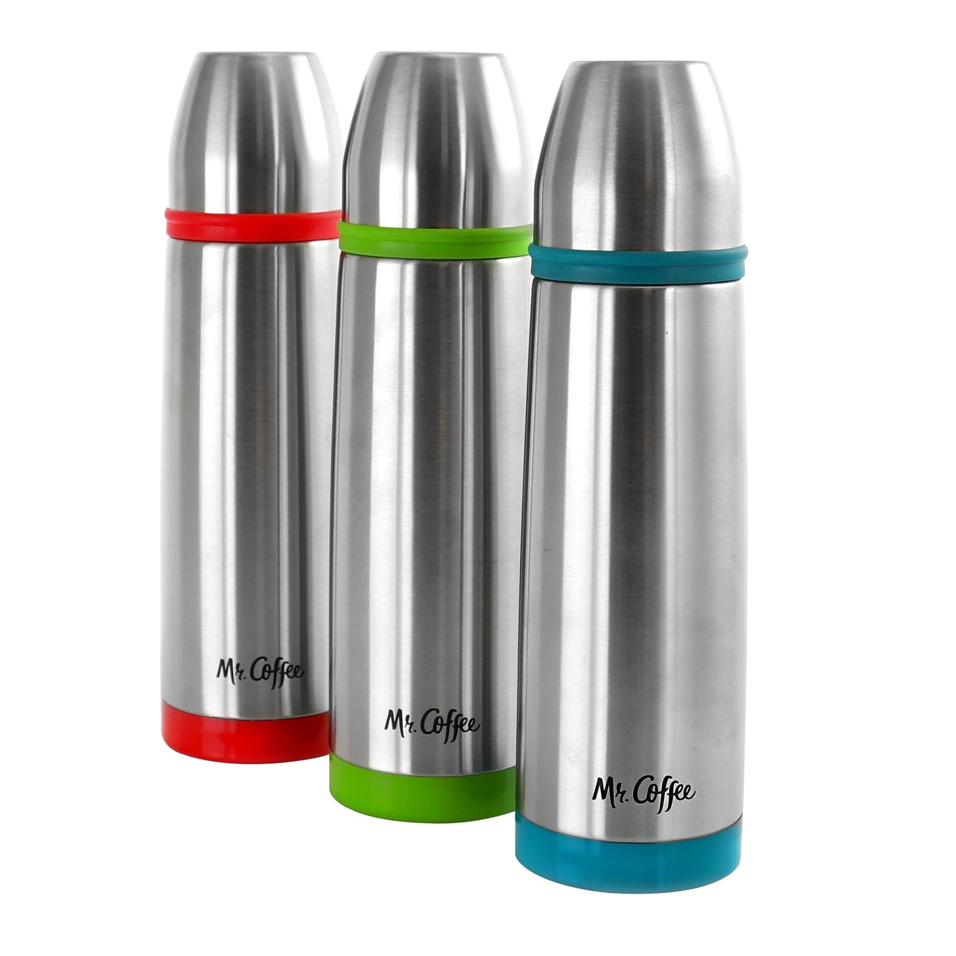 Mr. Coffee Altona 3 Piece 27 Ounce Stainless Steel Thermal Travel Bottles in Assorted Colors