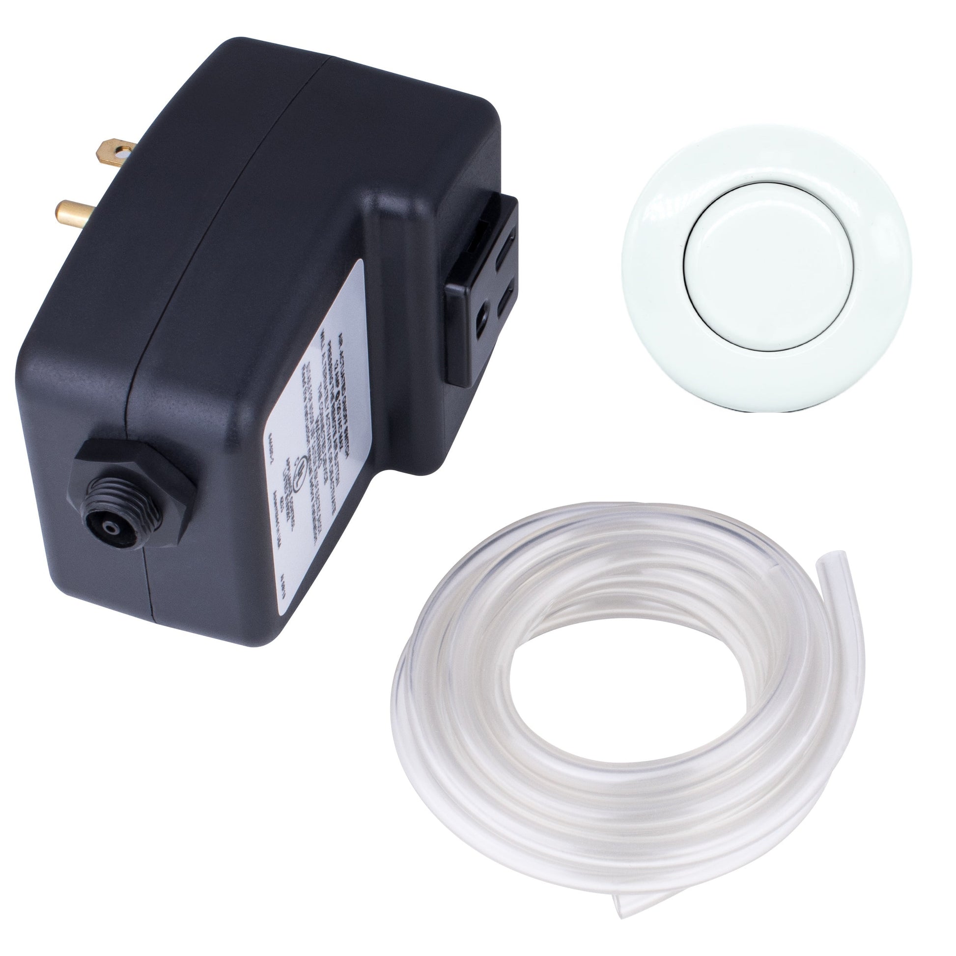 Mr. Scrappy Garbage Disposal Air Switch Kit with Brushed Nickel Button, Counter Top On/Off Switch for Waste Disposal 20-MSAS-65-BN