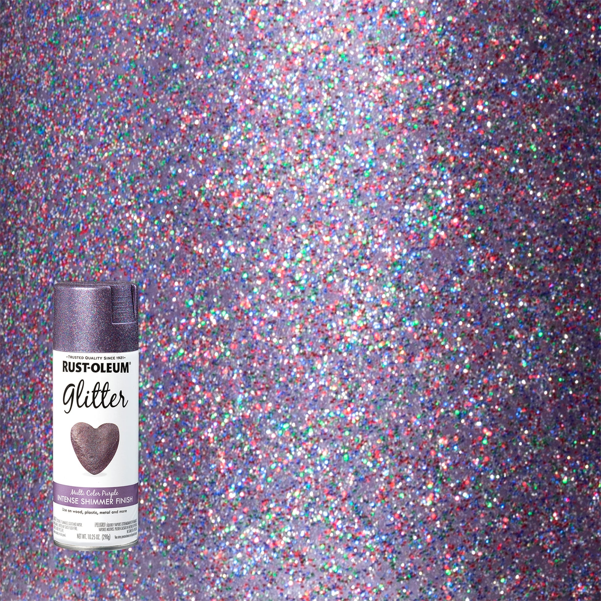 6 Pack, Multi Color Purple, Rust-Oleum Specialty Glitter Spray Paint- 10.25