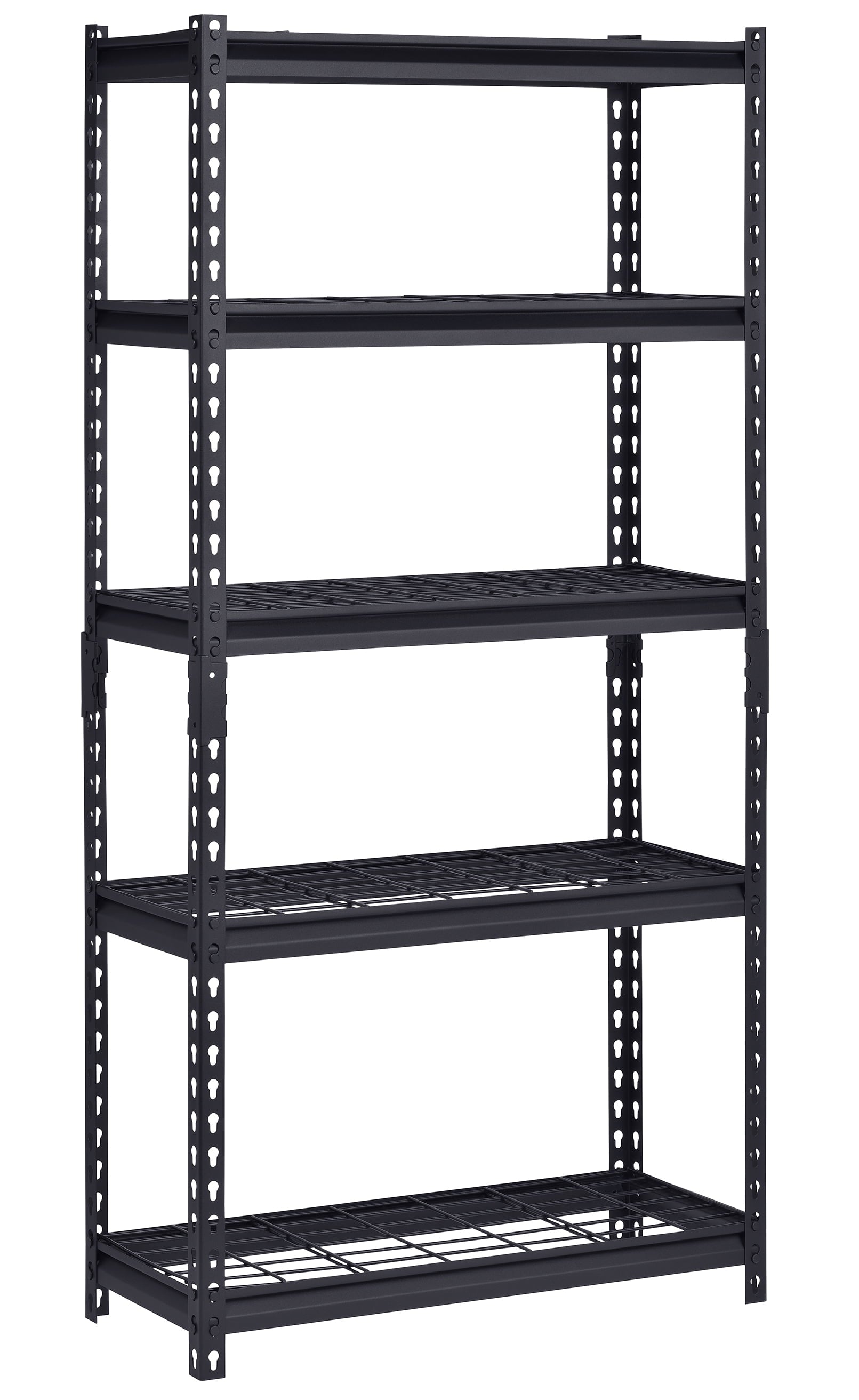 Muscle Rack 30"W x 12"D x 60"H 5-Tier Steel Shelving with Wire Decking; 2,500 lb. Total Capacity; Black