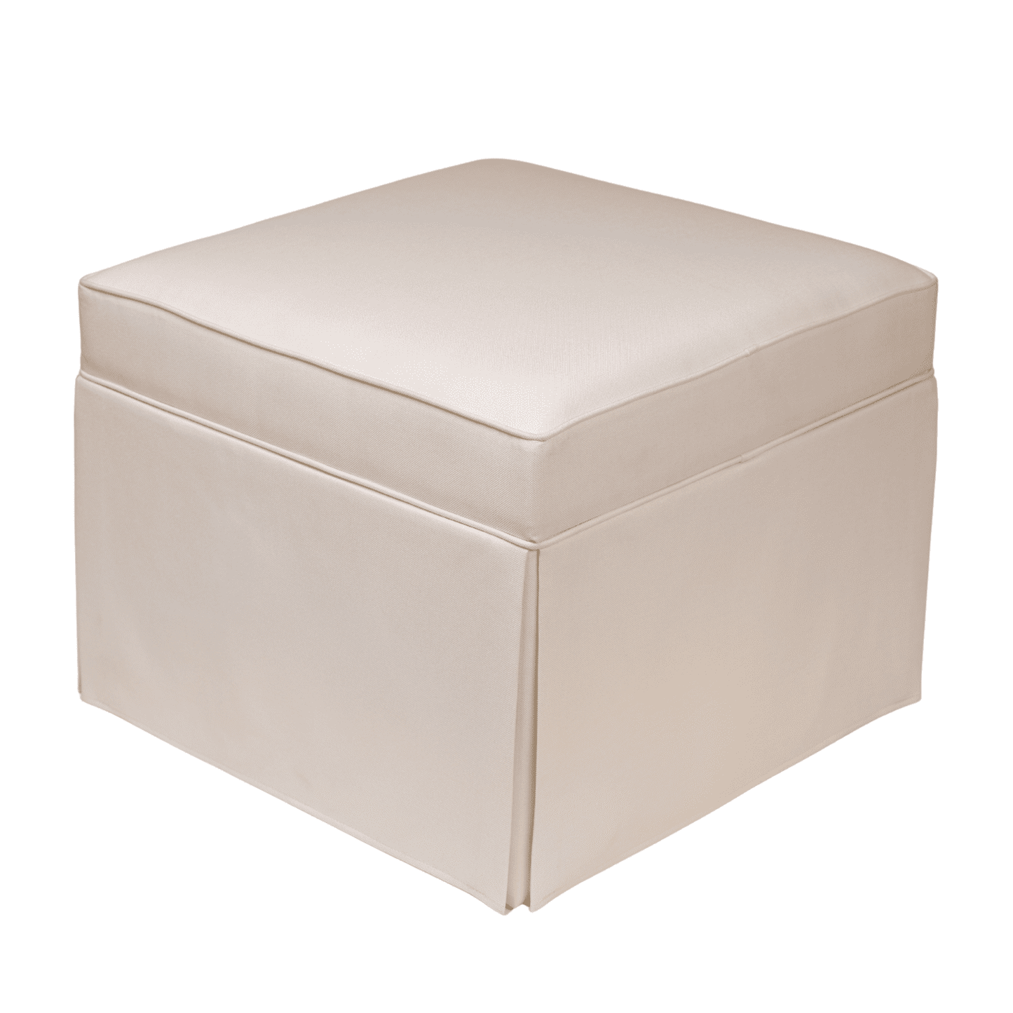 My Texas House Alamo Skirted Ottoman, Taupe Fabric