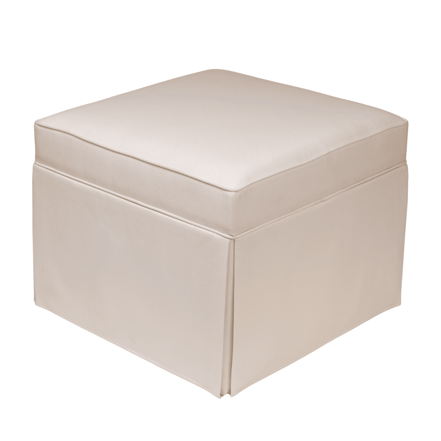 My Texas House Alamo Skirted Ottoman, Taupe Fabric