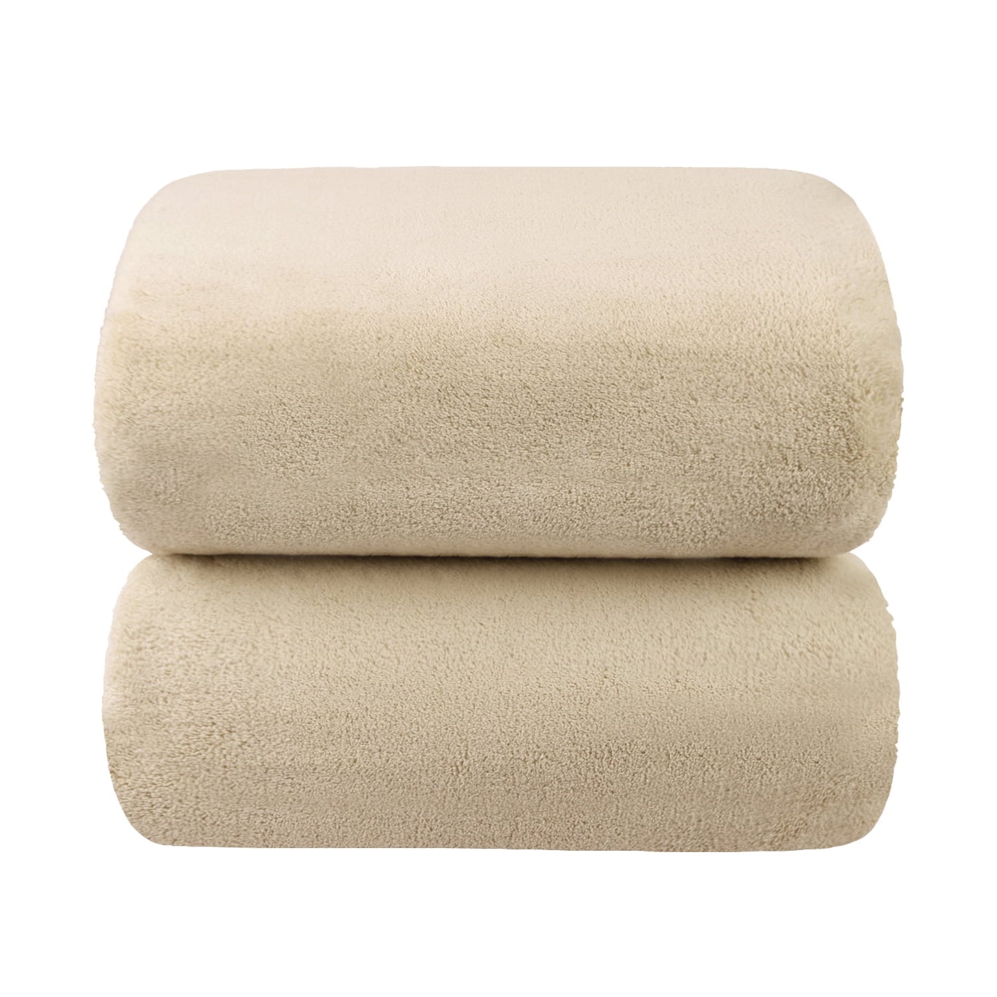 NC 2 Pack Bath Towels 35"x 70",Super Soft and Absorbent,Lint Free,Fade Resistant, Camel