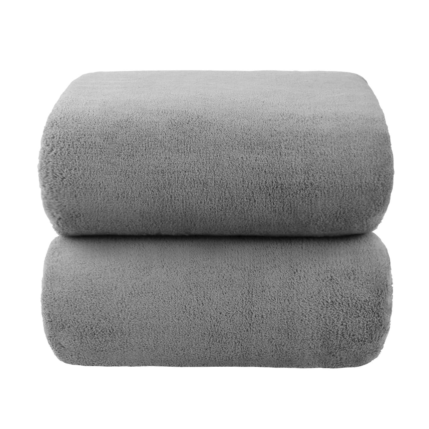 NC 2 Pack Bath Towels 35"x 70",Super Soft and Absorbent,Lint Free,Fade Resistant, Grey