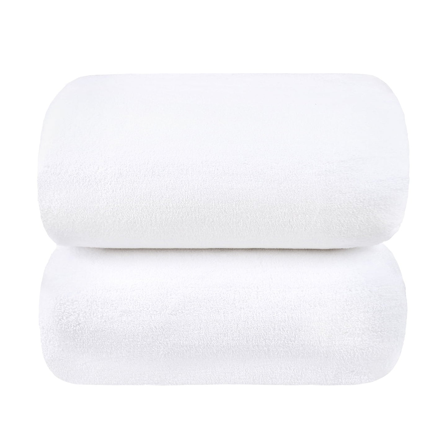 NC 2 Pack Bath Towels 35"x 70",Super Soft and Absorbent,Lint Free,Fade Resistant, White