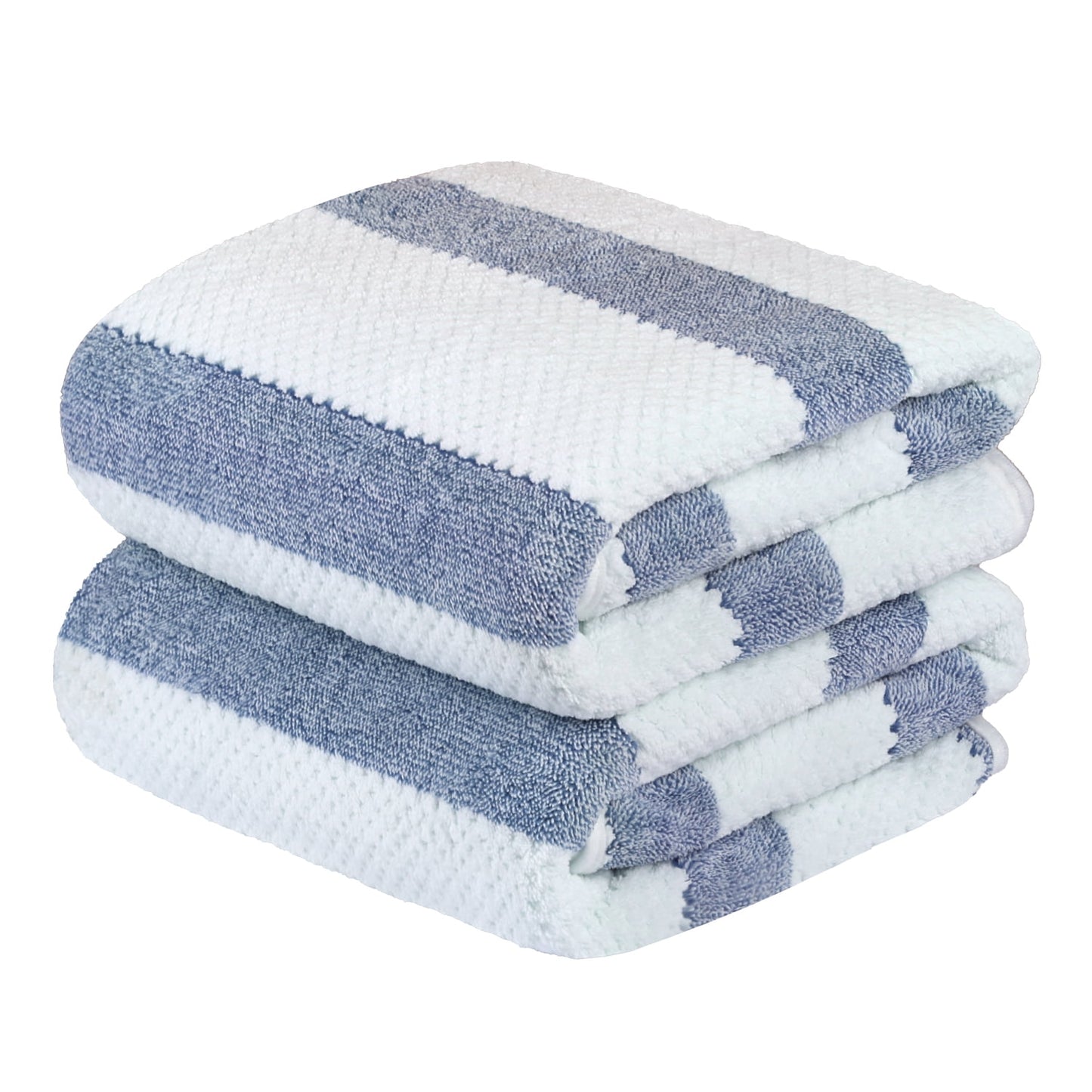 NC Fashion 2 Piece Grid Microfiber Bath Towel Set, Brown