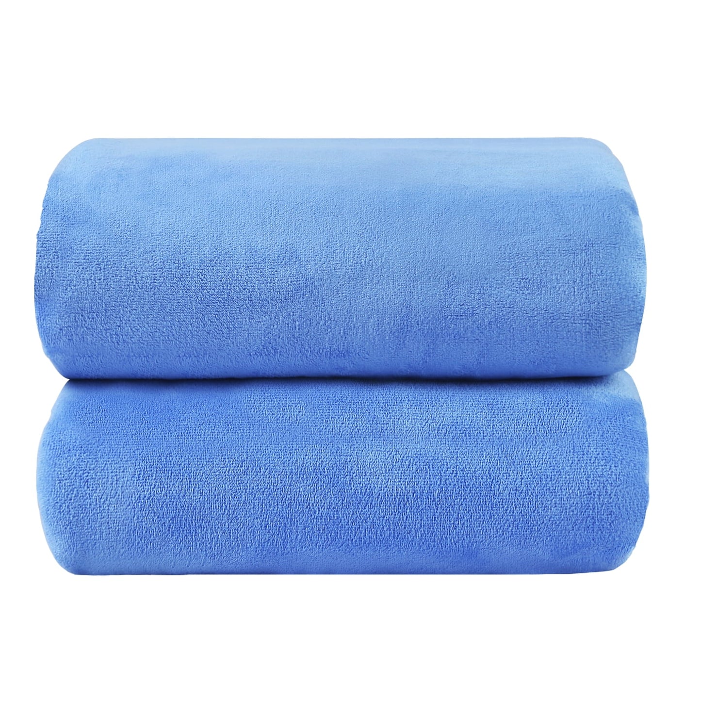 NC Microfiber Bath Towels 2 Pack Towel Sets (40" x 80") - Extra Absorbent, Fast Drying, Blue