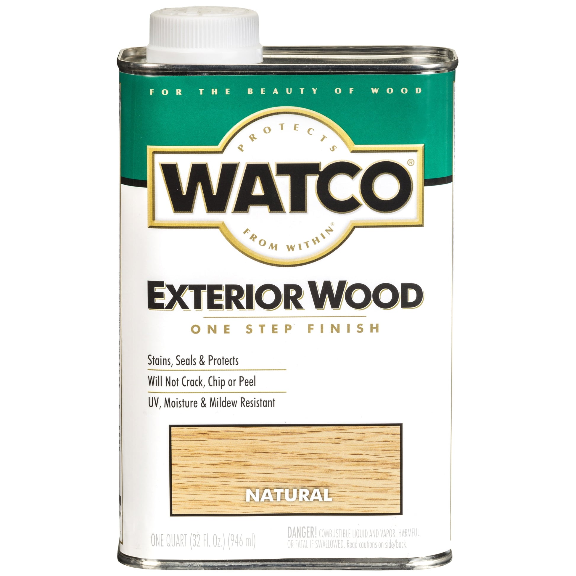 6 Pack, Natural, Watco Exterior Oil Finish - 67741, Quart