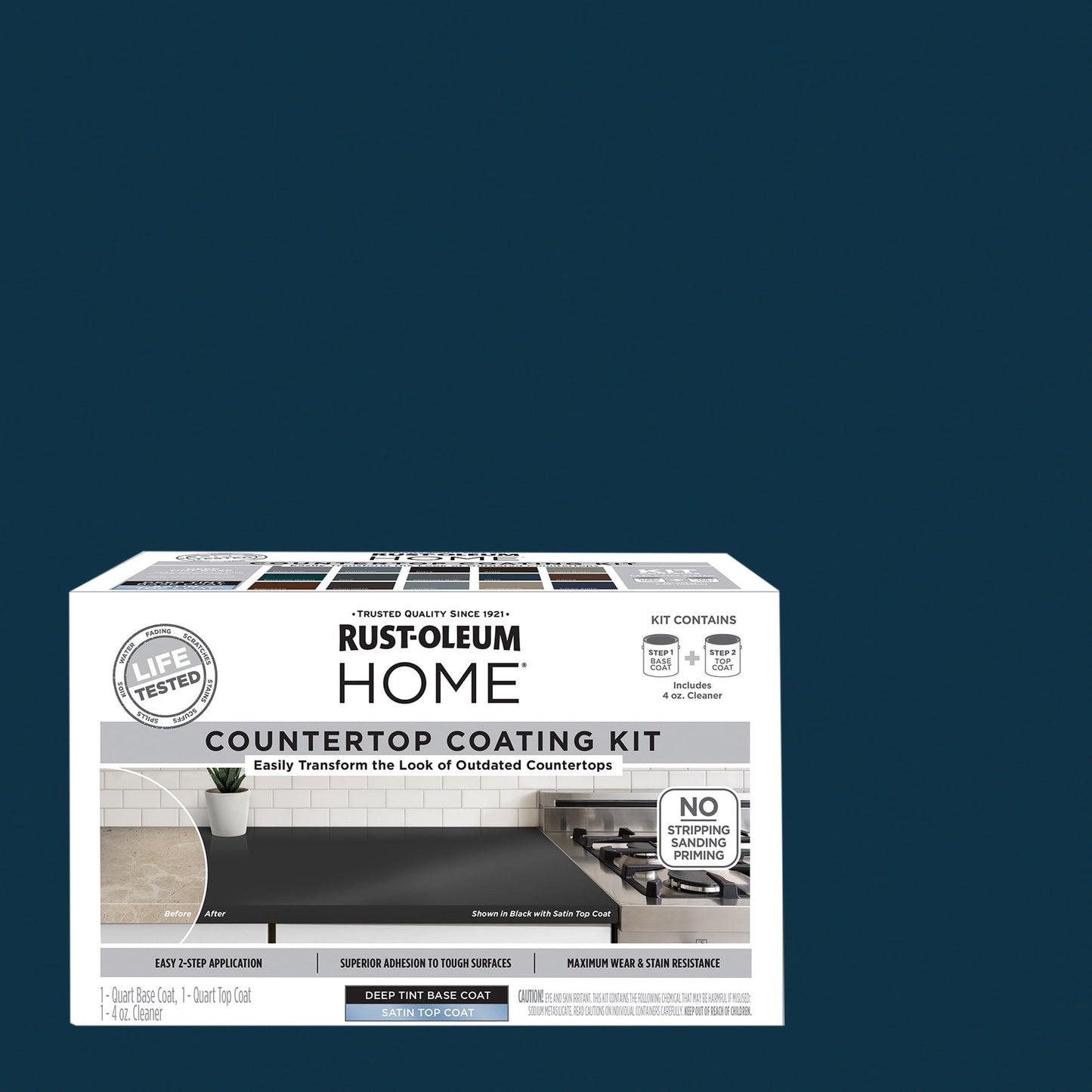 Navy, Rust-Oleum HOME Countertop Satin Coating Kit-38496313T, Quart