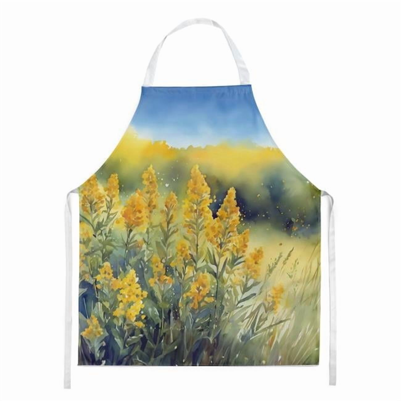 Nebraska Goldenrod in Watercolor Apron 27 in x 30 in