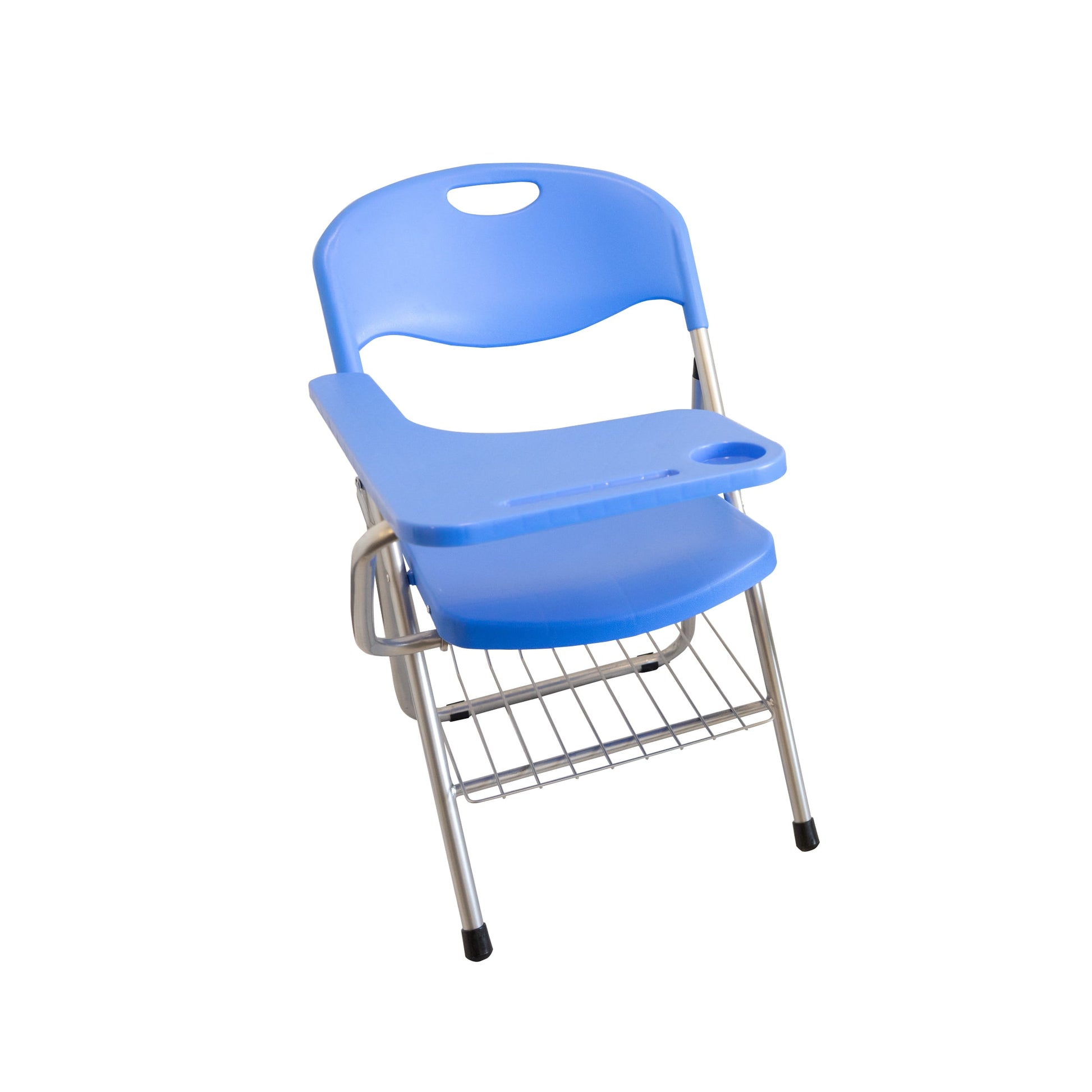 RTC Group Right Hand Pad Tablet Regular Arm Desk Folding Chair, Blue, 1pk