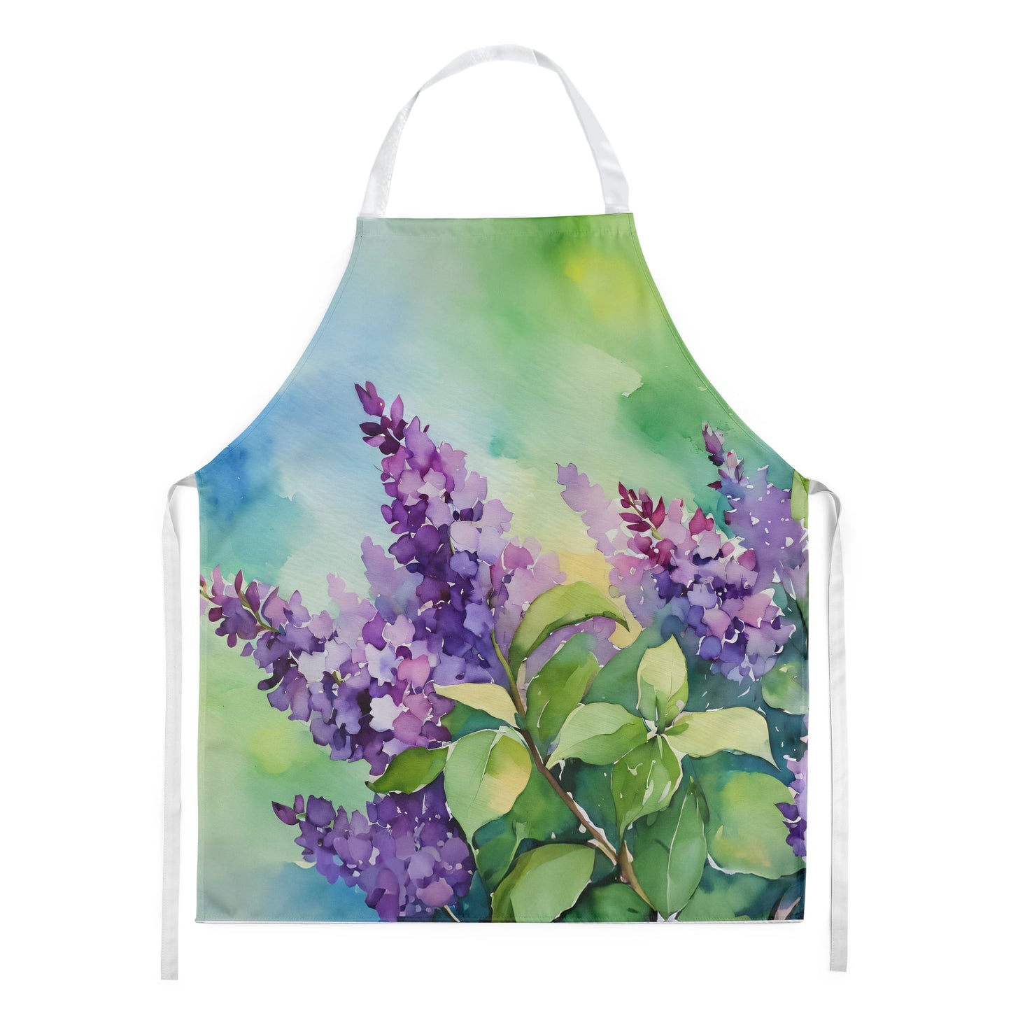New Hampshire Purple Lilac in Watercolor Apron 27 in x 30 in