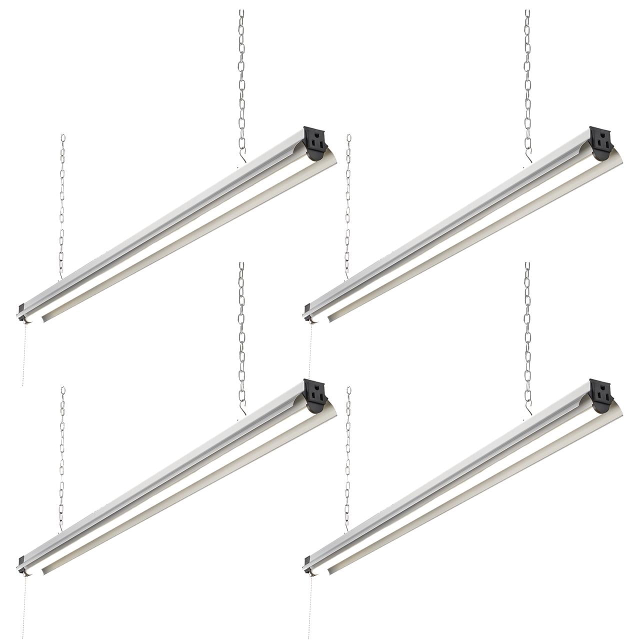 Newhouse Lighting LED Shop Light Garage Utility Ceiling Fixture, 4FT, Metal/Plastic, 55W (225W Equivalent), 5000 Lumens, 4000K