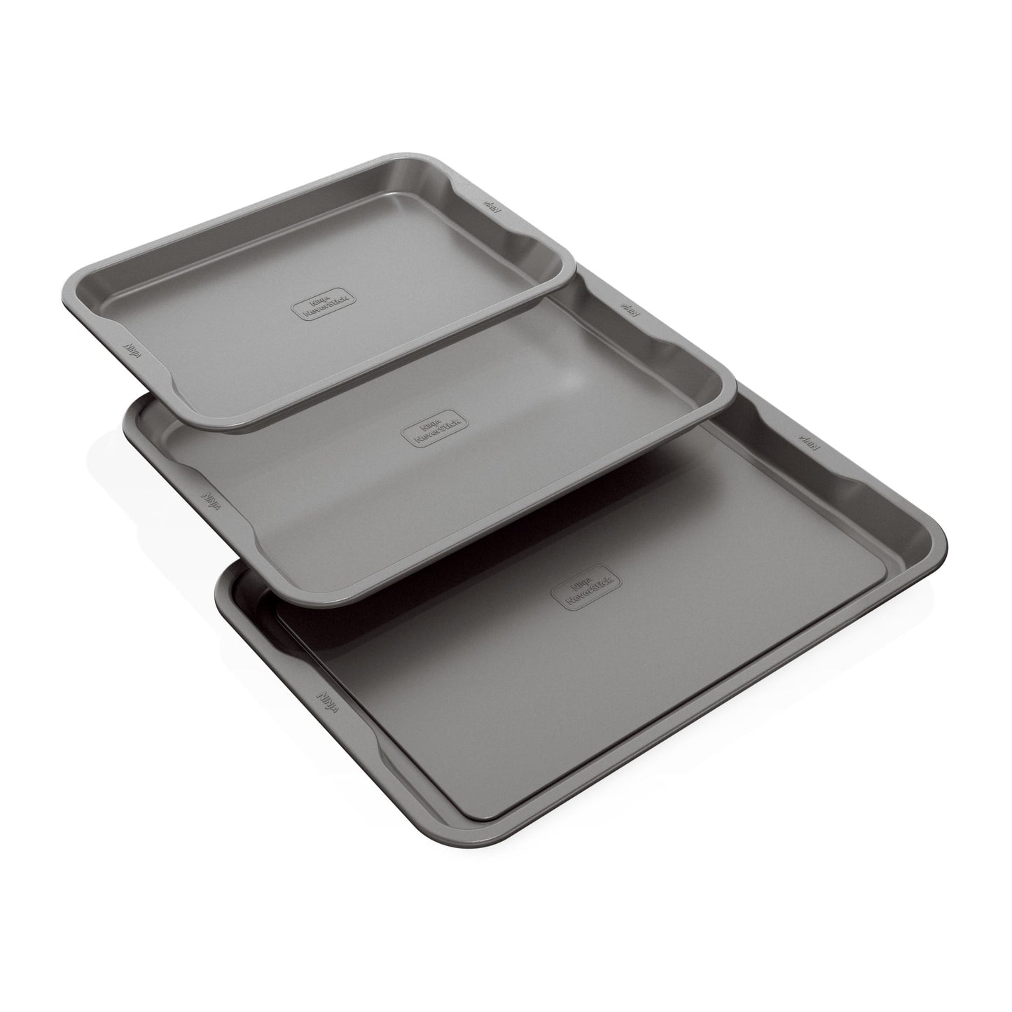 Ninja NeverStickÂ® Essential 3-Piece Baking Sheet Set, Dishwasher Safe, B13003