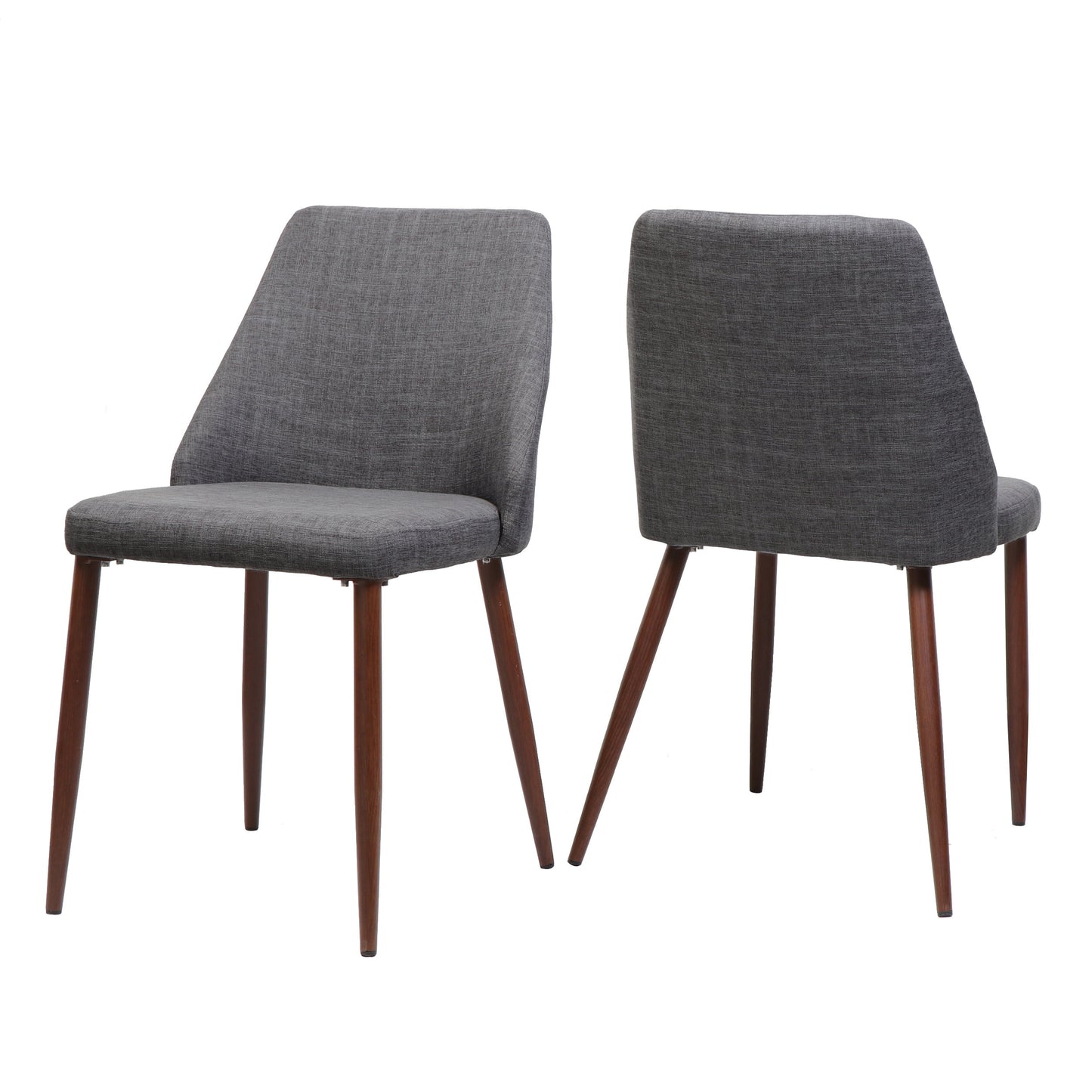 Noble House Calliope Indoor Fabric Dining Chairs, Set of 2, Light Gray