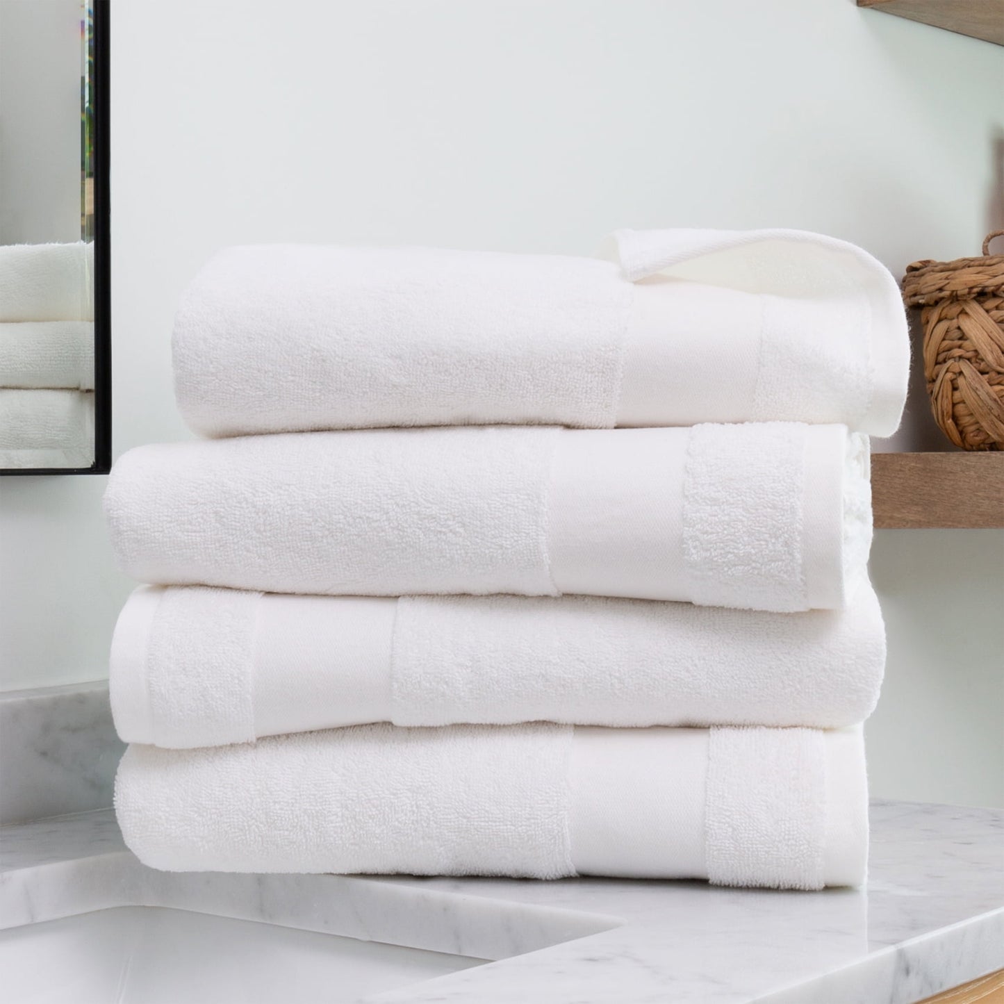 Noble Linens 4 pack Essential Cotton Bath Towels