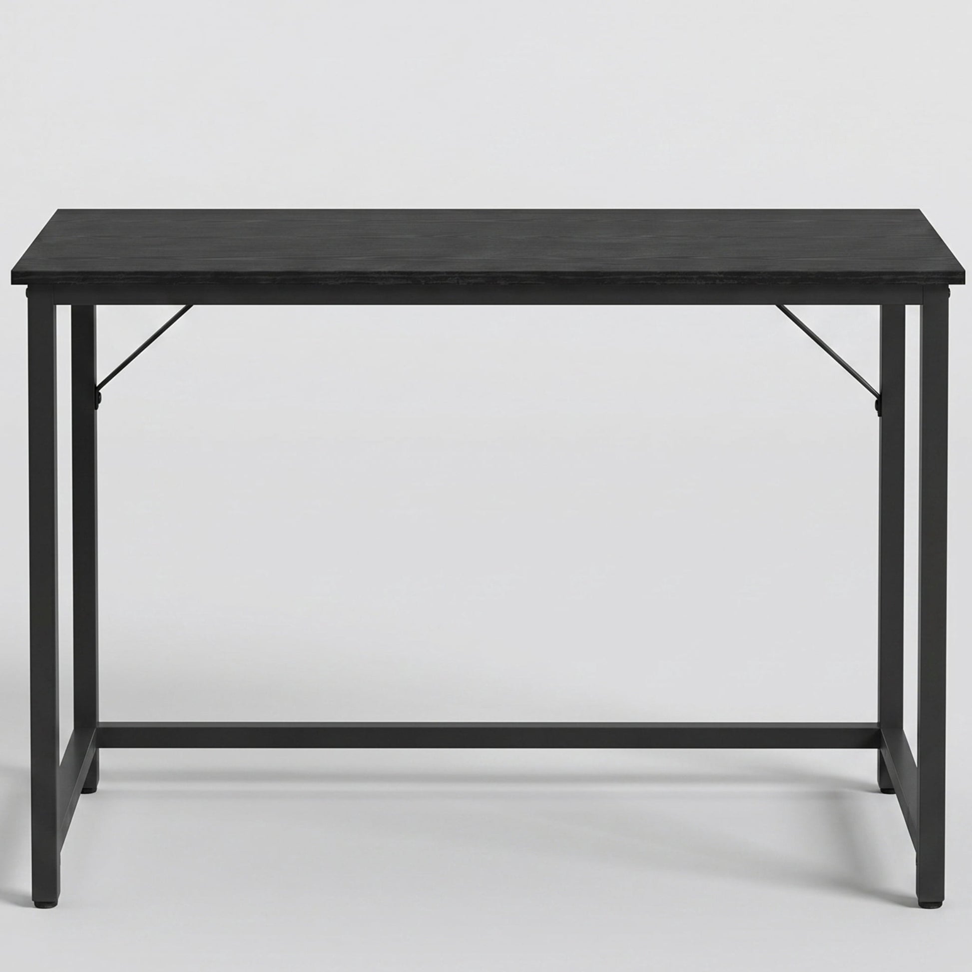 Nordic Hygge 39.4 in. Modern Computer Desk â€“ Slim Home Office Workstation â€“ Ebony Black & Ink Black