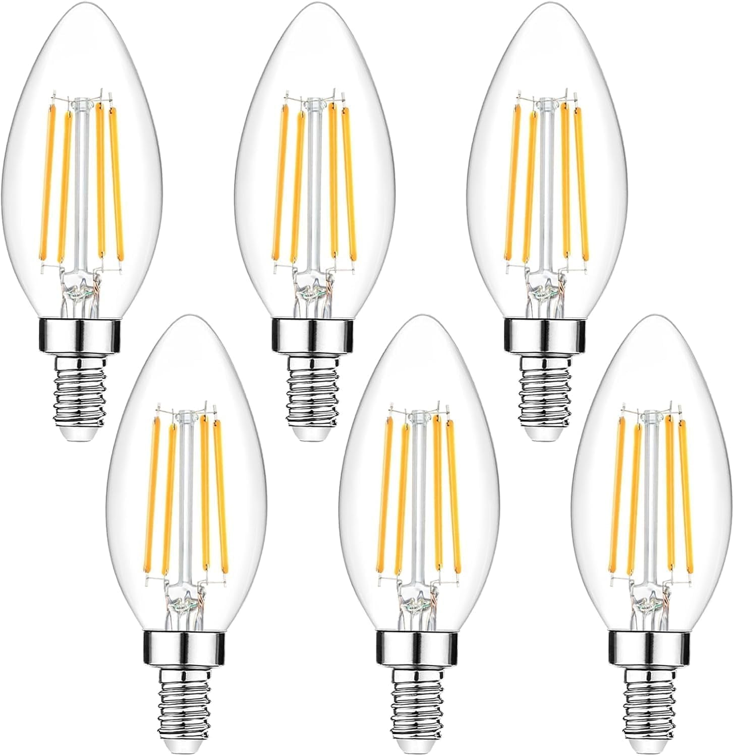 Nordic Hygge 6-Pack Light Bulbs Dimmable E12 LED Candelabra (WW)