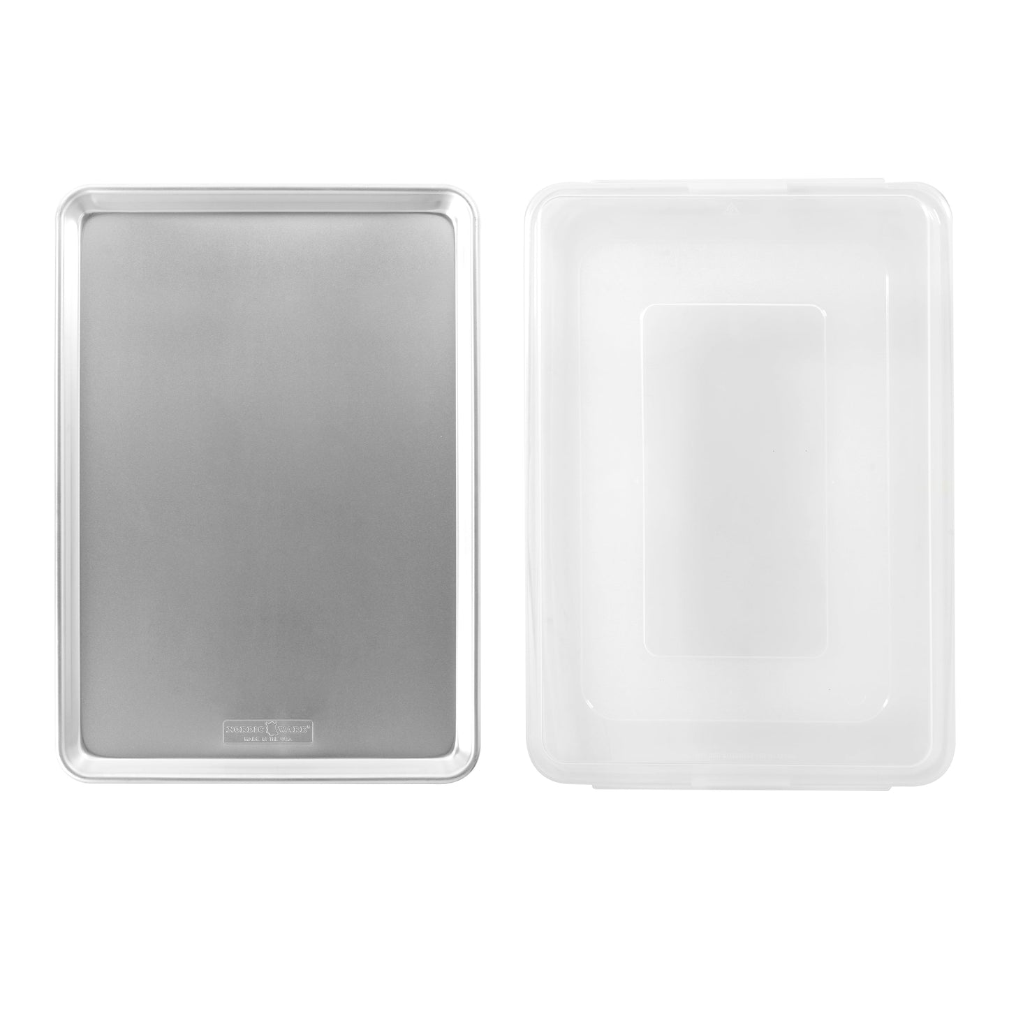 Nordic Ware Natural Aluminum Half Sheet with Lid, Silver