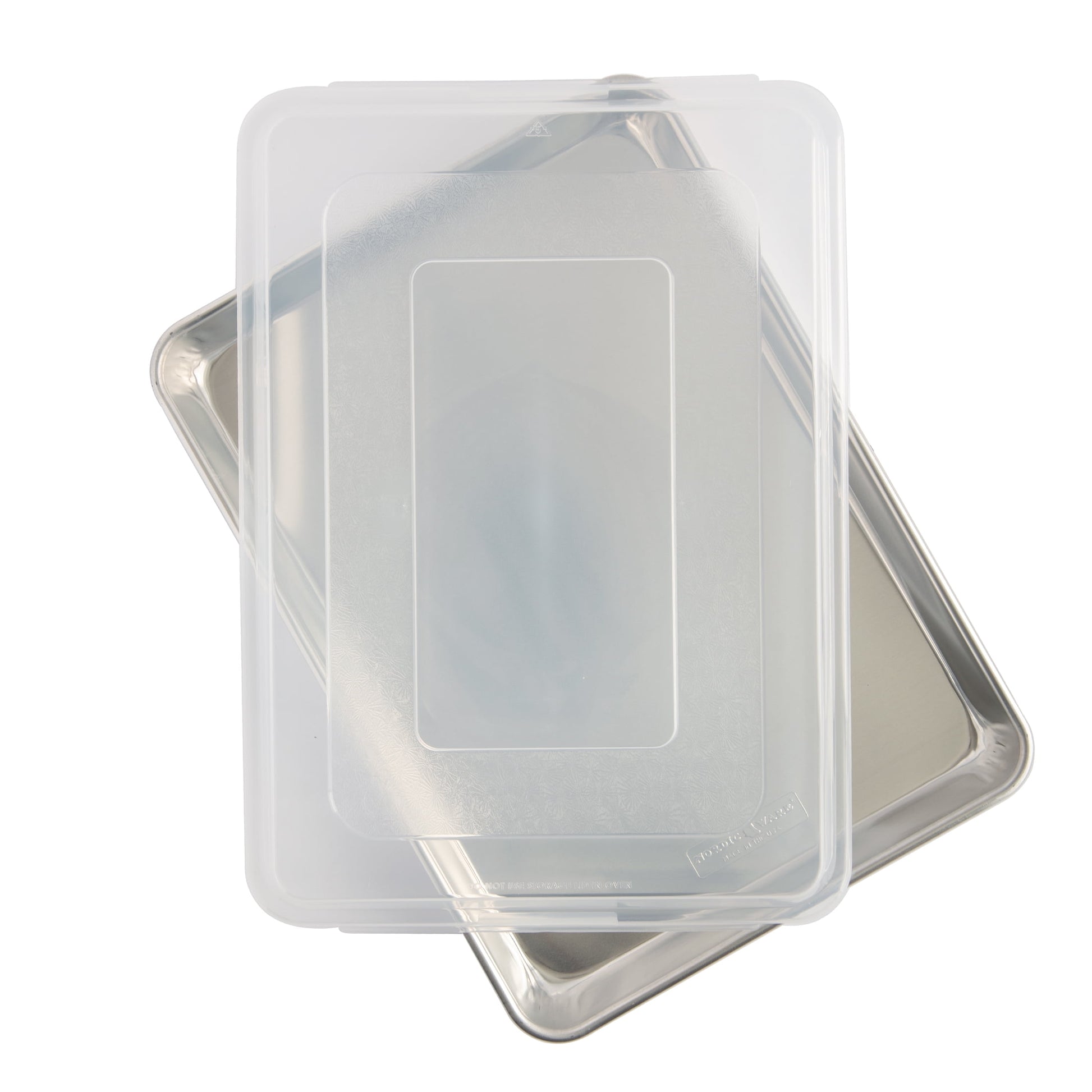 Nordic Ware Naturals 2 Piece Aluminum Bakeware Set with 13â€ x 18â€ High Sided Half Sheet Pan and Lid