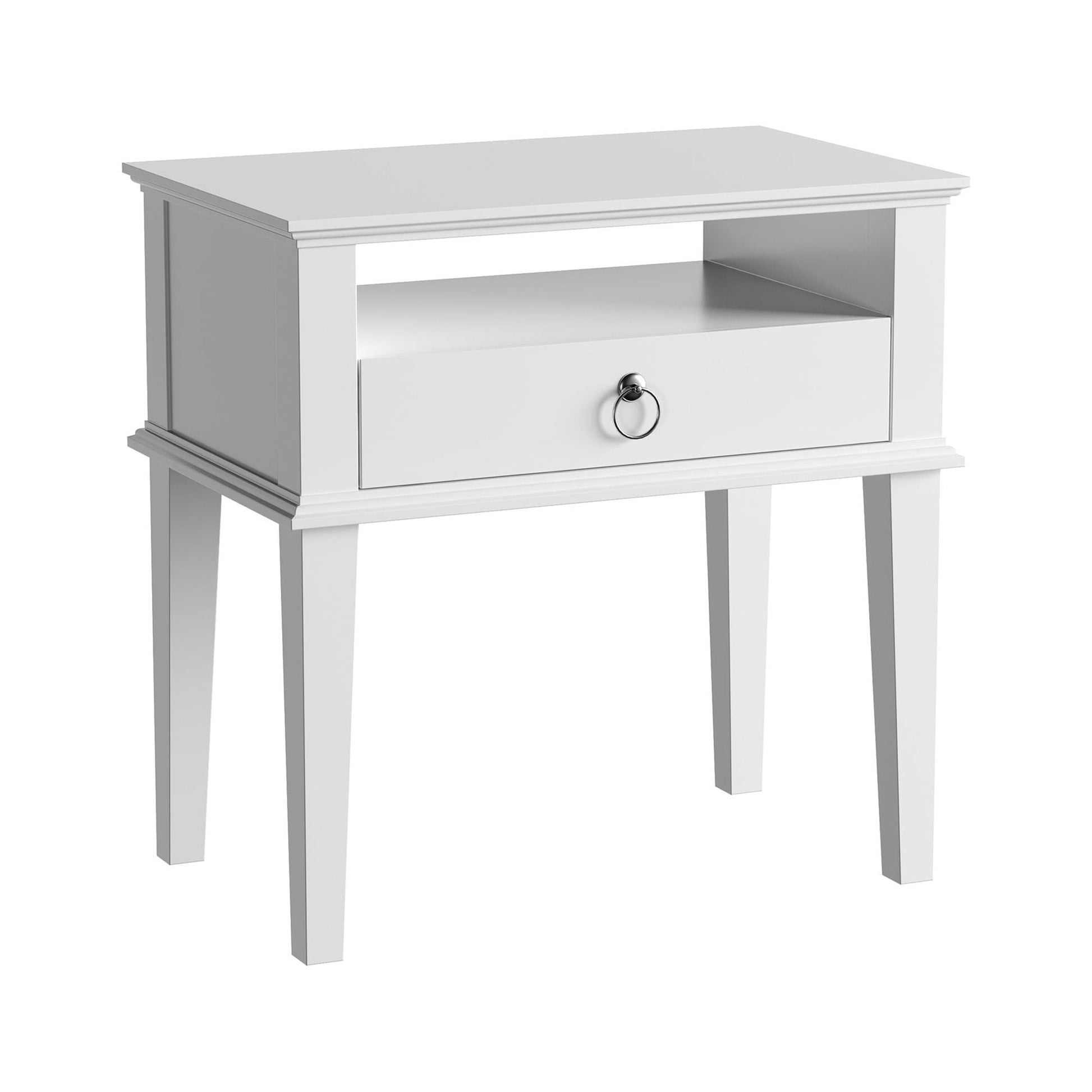 24" Solid White Indoor Home Furniture Collections Stylish Vienna Nightstand
