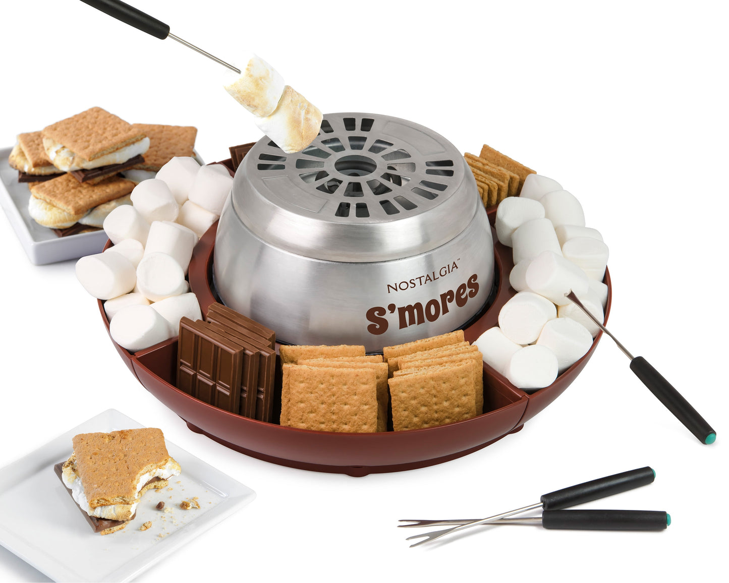 Nostalgia LSM400 Electric Stainless Steel S'mores Maker