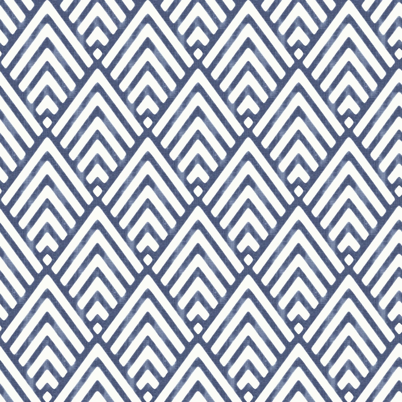 NuWallpaper Arrowhead Deep Blue Vinyl Peel And Stick Wallpaper, 216-in by 20.5-in, 30.75 sq. ft.