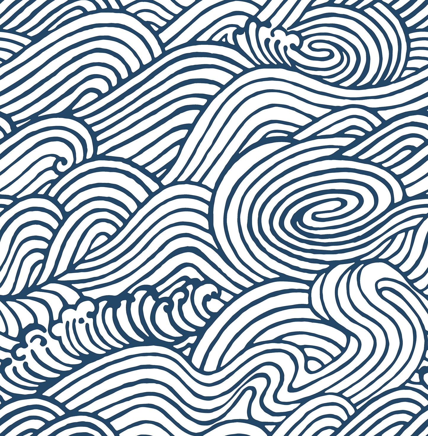 NuWallpaper Navy Saybrook Vinyl Peel And Stick Wallpaper, 216-in by 20.5-in, 30.75 sq. ft.