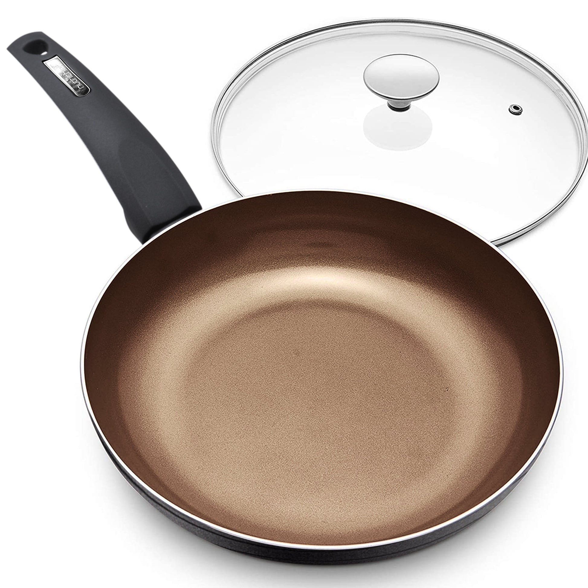 NutriChef SartÃ©n PequeÃ±a de 8'' - Utensilios de Cocina Antiadherentes con PatrÃ³n de LÃ­neas Acanaladas MetÃ¡licas