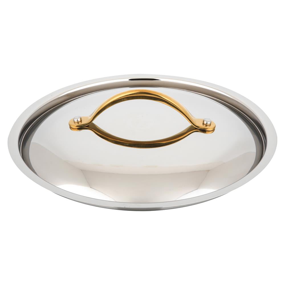 NutriChef Lid for 1.5-Quart Stainless Steel Kitchen Cookware Cover W/ Stylish Golden PVD Handle