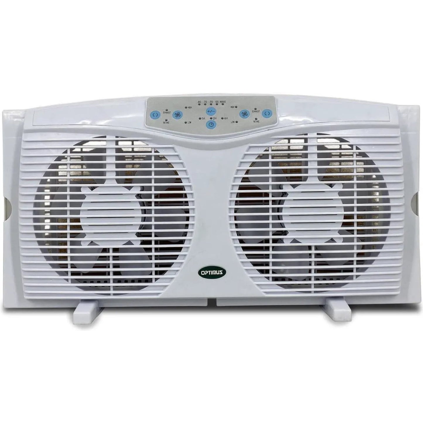 OPTIMUS F-5286 8â€³ Reversible Twin Window Fan with Thermostat