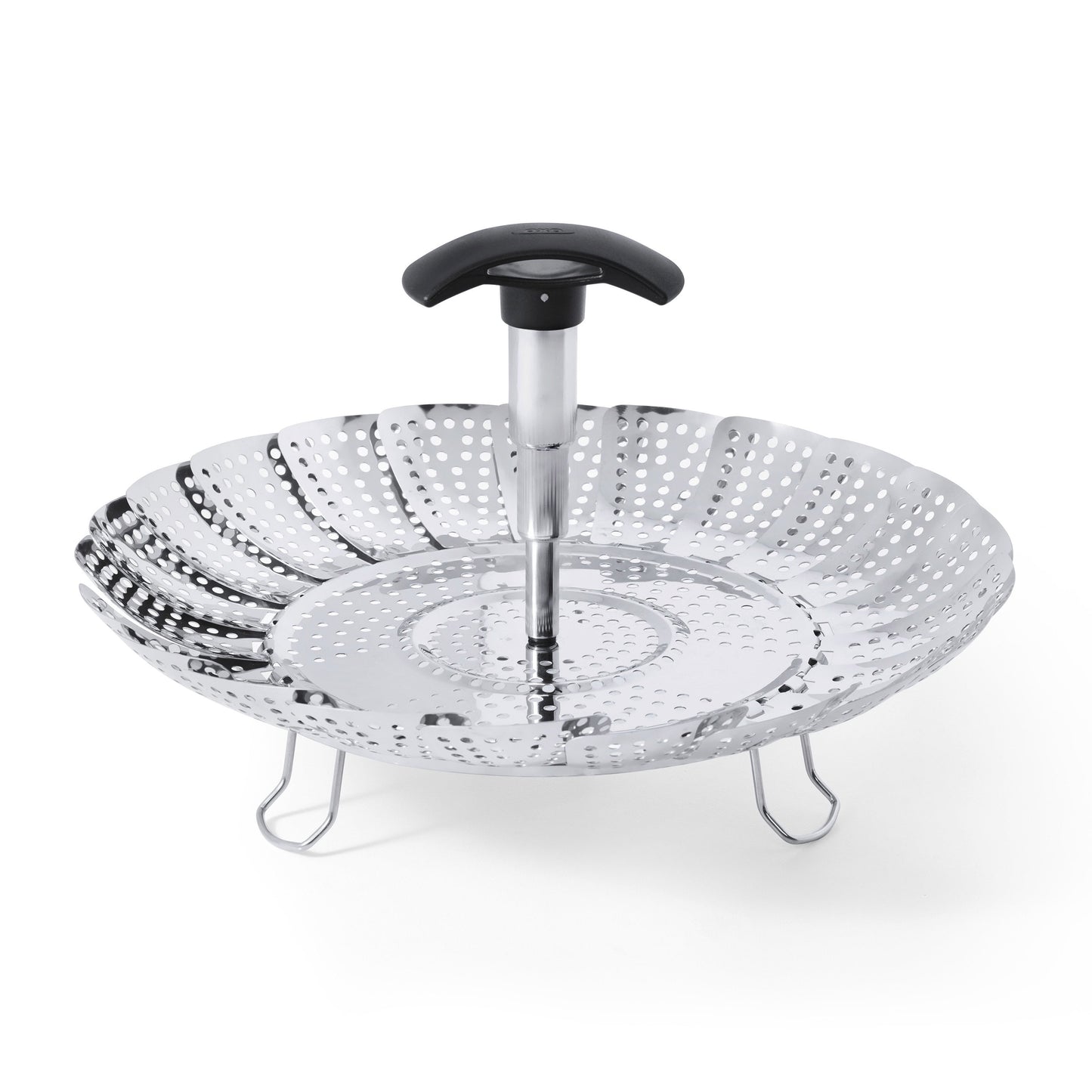 OXO SoftWorks Stainless Steel Steamer with Extendable Handle â€“ Fits Most Pots, Dishwasher Safe