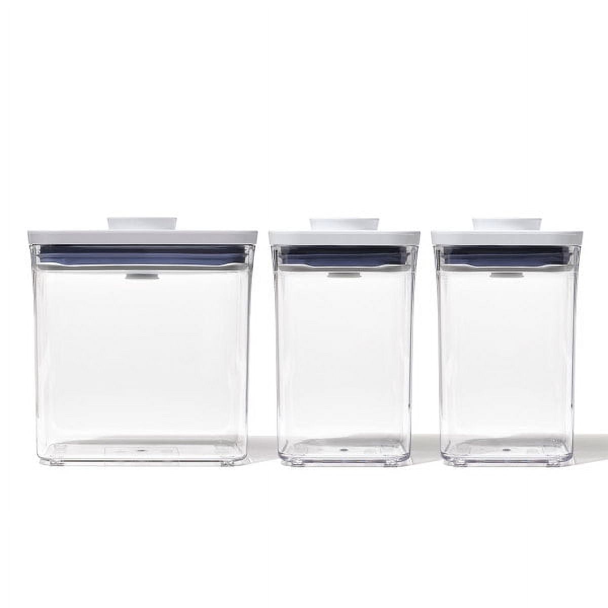 OXO POP Container 3-Piece Everyday Food Storage Container Set, White