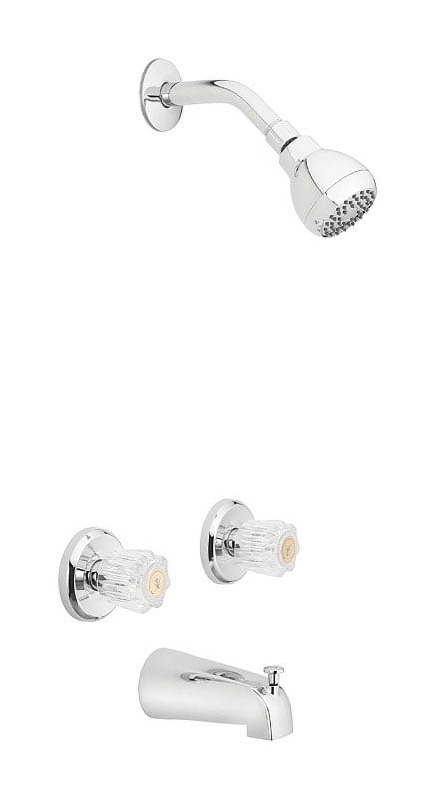 OakBrook Essentials Two Handle Tub and Shower Faucet, Chrome
