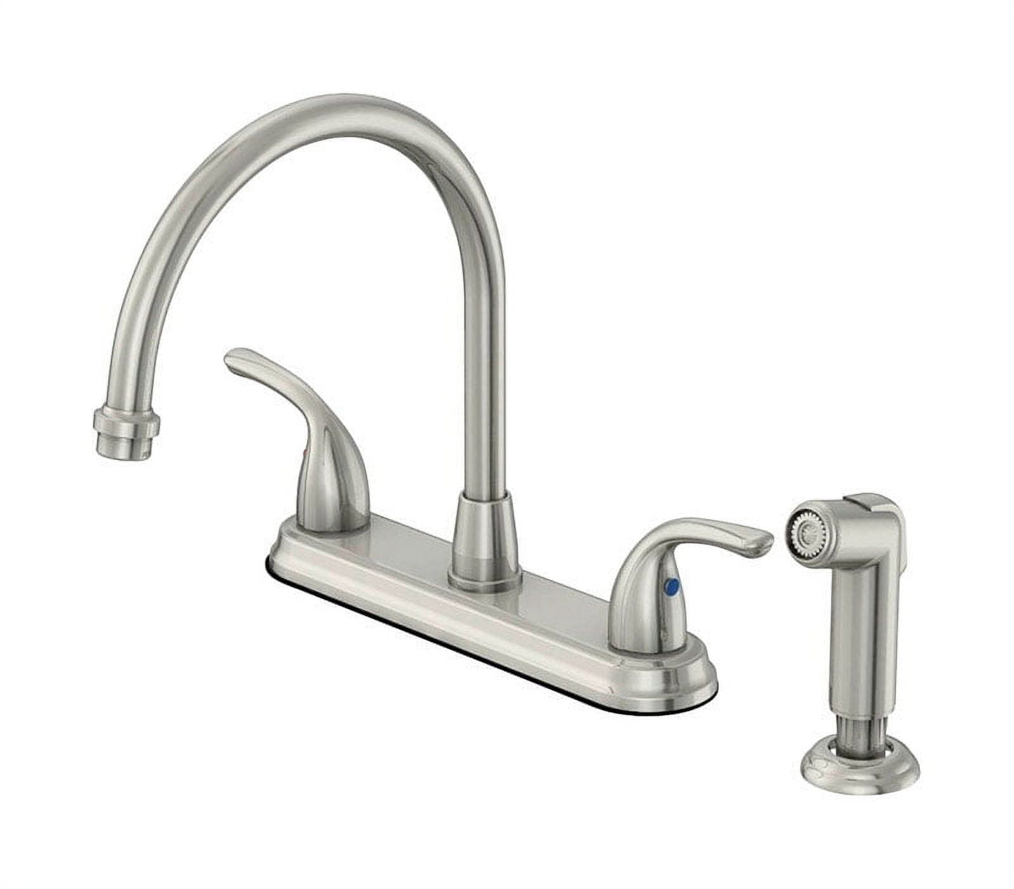 OakBrook Pacifica High Arc Two Handle Kitchen Faucet with Side Sprayer