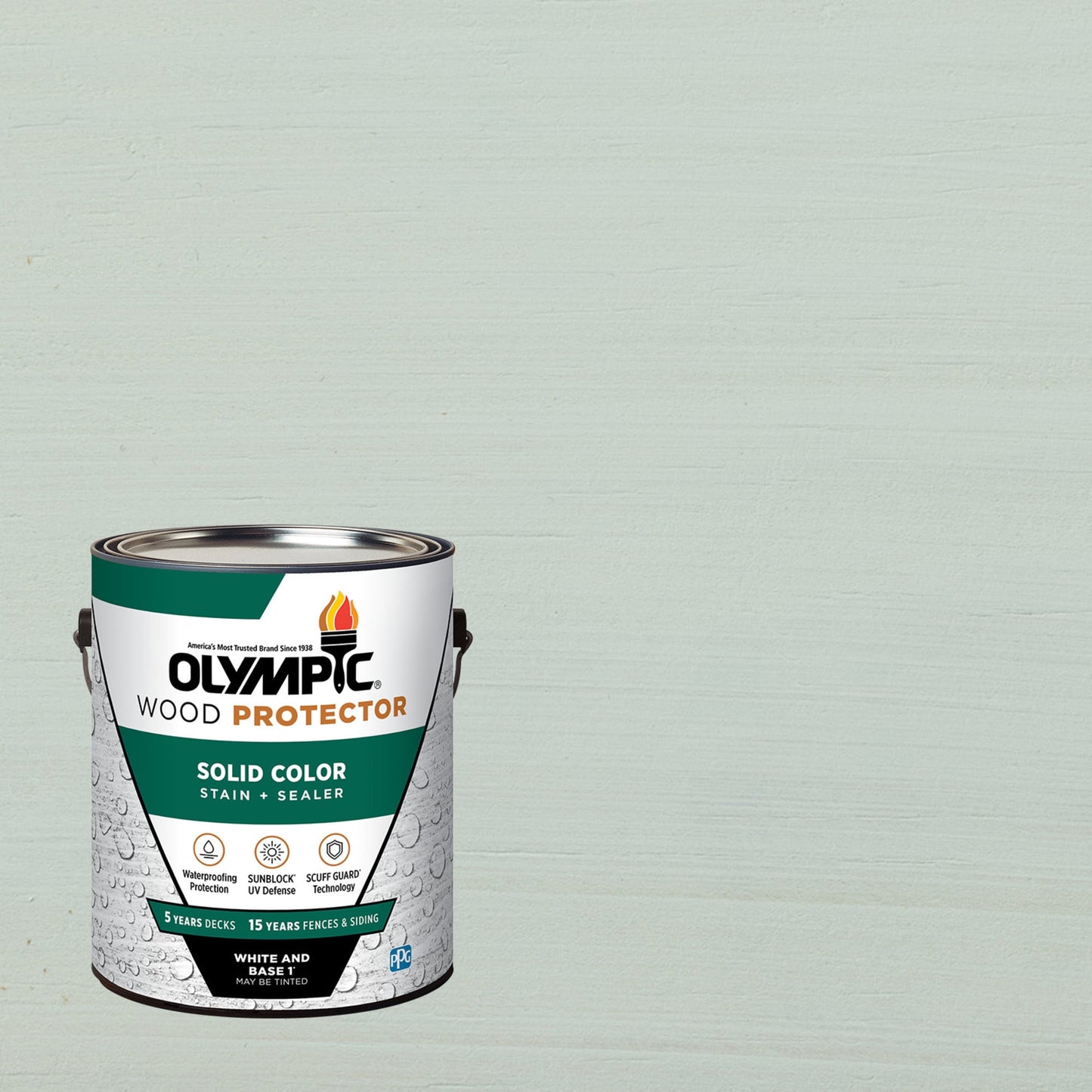 Olympic 1 Gallon SC-1019 Cool Dusk Exterior Solid Wood Protector Stain Plus Sealer in One