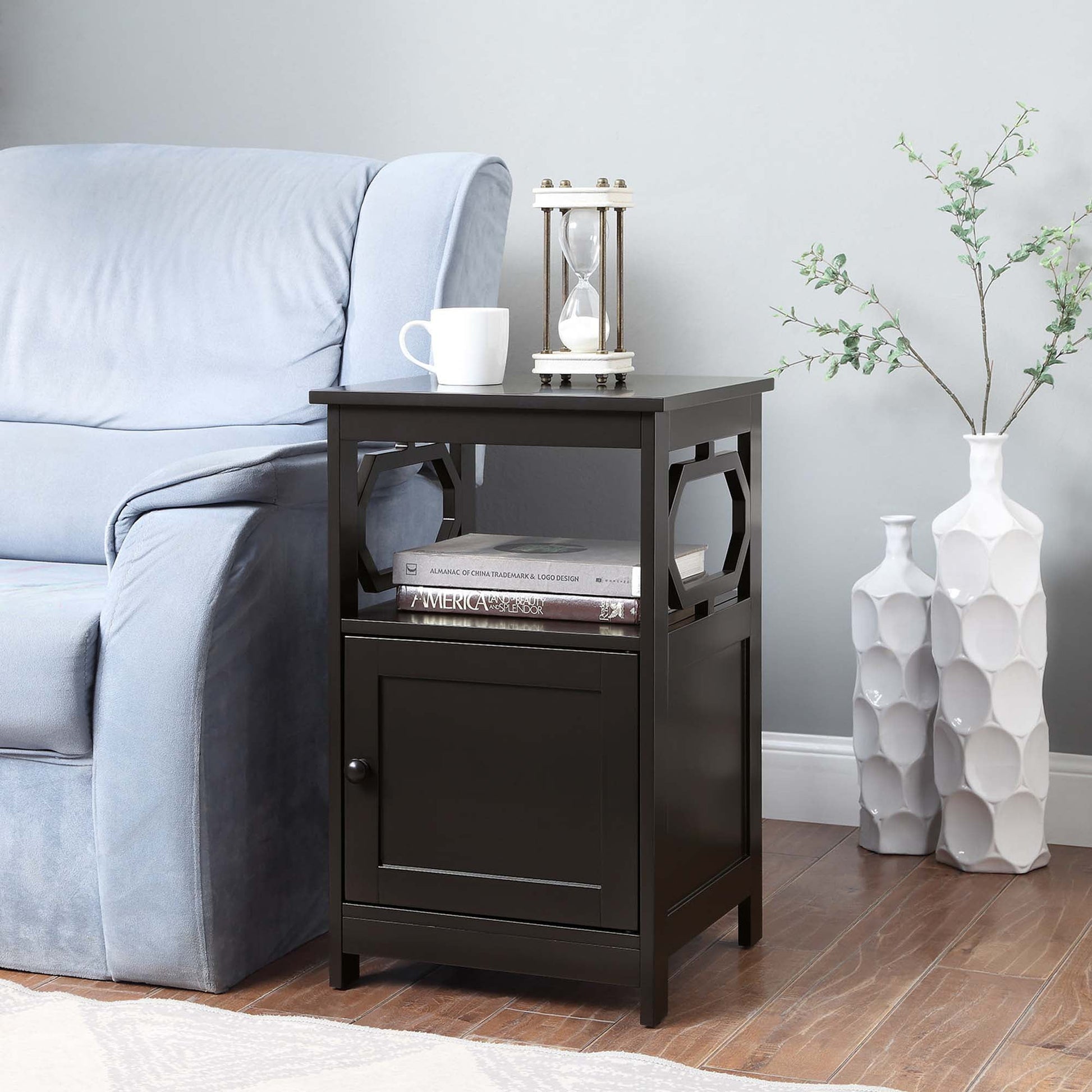 Convenience Concepts Omega End Table with Cabinet, Multiple Finishes