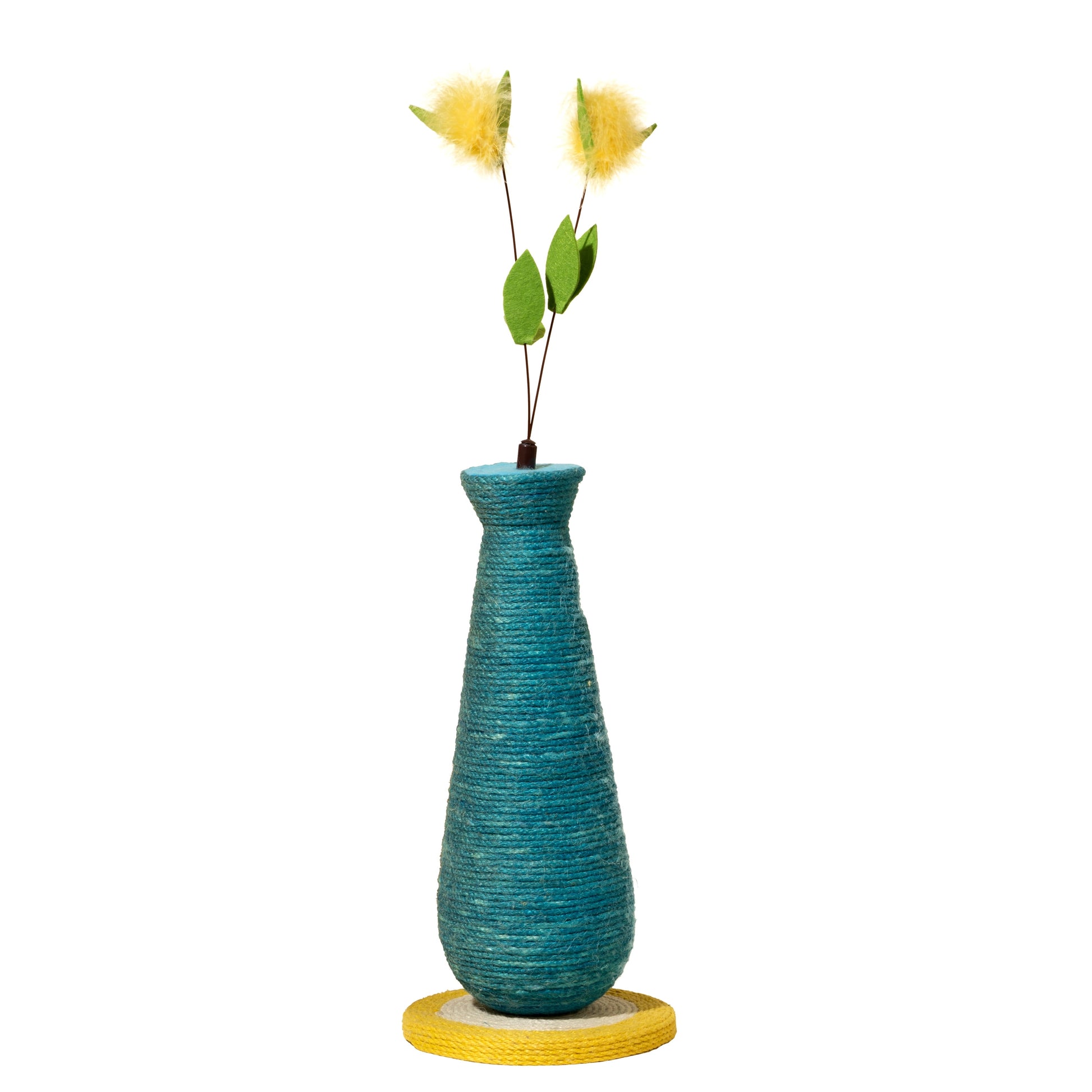 Oodles Blue Vase Durable Jute Cat Scratching Pad, O/S