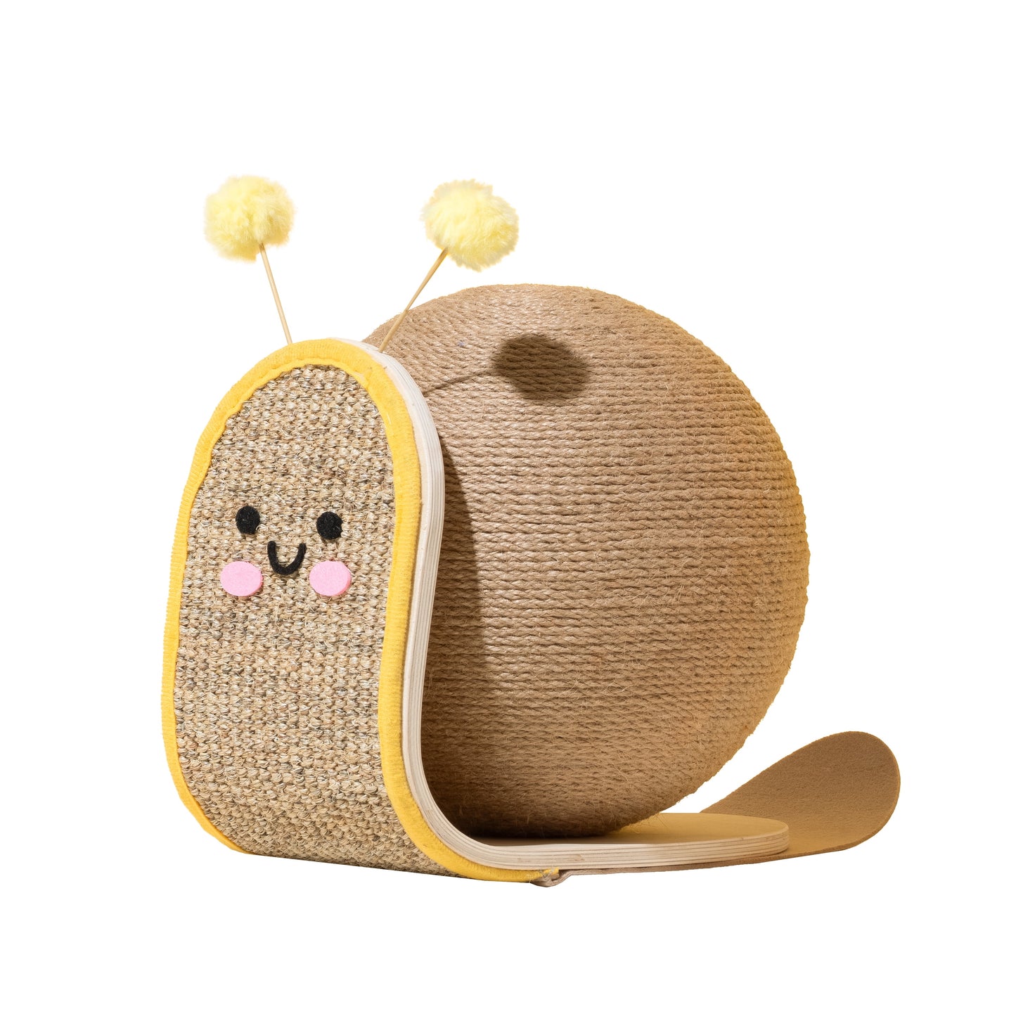 Oodles Tan Smiley Snail Durable Sisal Cat Scratching Pad, One Size