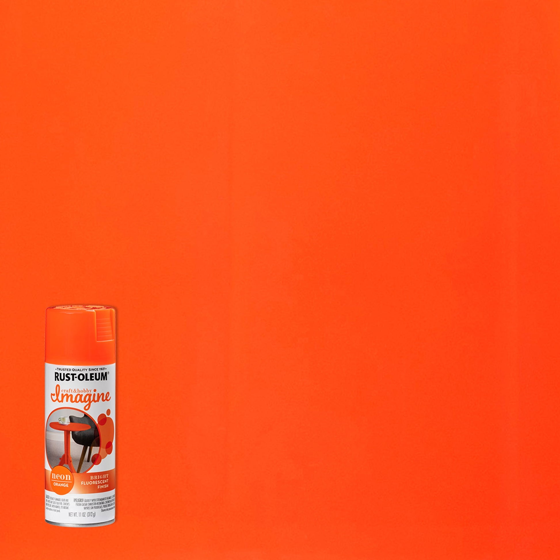 4 Pack, Orange, Rust-Oleum Craft & Hobby Imagine Neon Spray Paint- 345652, 11 oz.