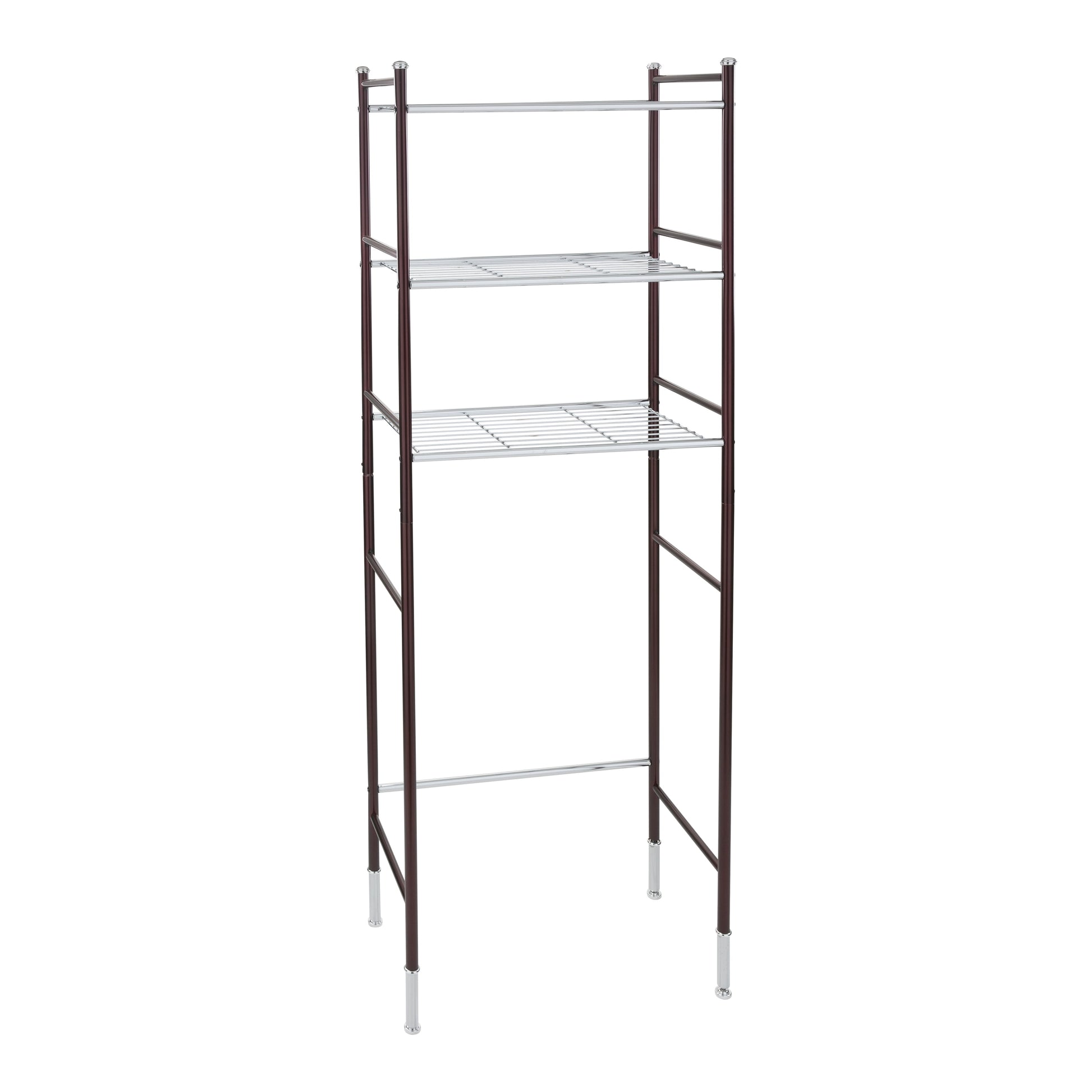 Organize It All 3 Shelf Duplex Line Steel Tube over the Toilet Space Saver Storage Shelf Unit