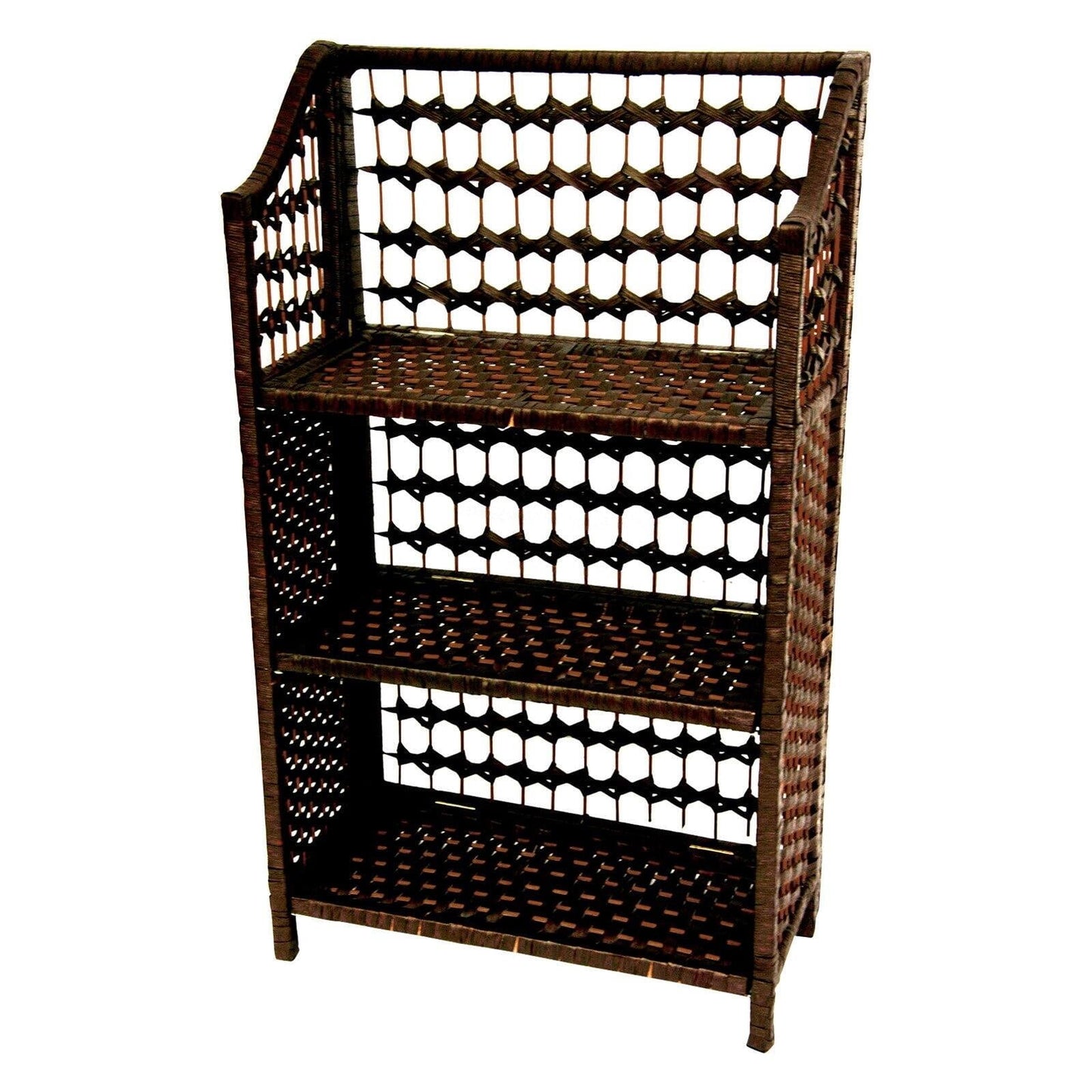 natural fiber shelving unit, 5 shelf
