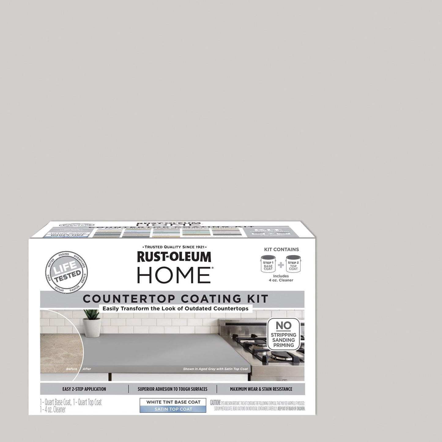 Oyster Shell, Rust-Oleum HOME Countertop Satin Coating Kit-38496212T, Quart