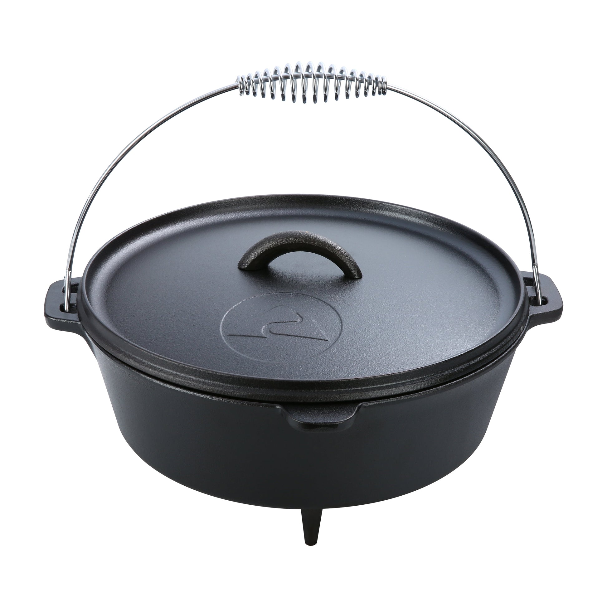 Ozark Trail 5-Quart Pre-Seasoned Nonstick Cast Iron Dutch Oven with Spiral Bail Handle